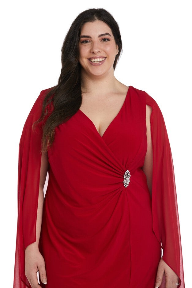 Chiffon Duster Cape Dress - Plus, , alternate image number null