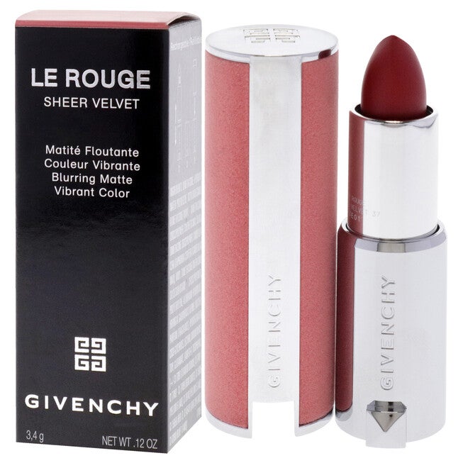 Le Rouge Sheer Velvet Matte Lipstick - N37 Rouge Graine by Givenchy for Women - 0.11 oz Lipstick, , alternate image number 7