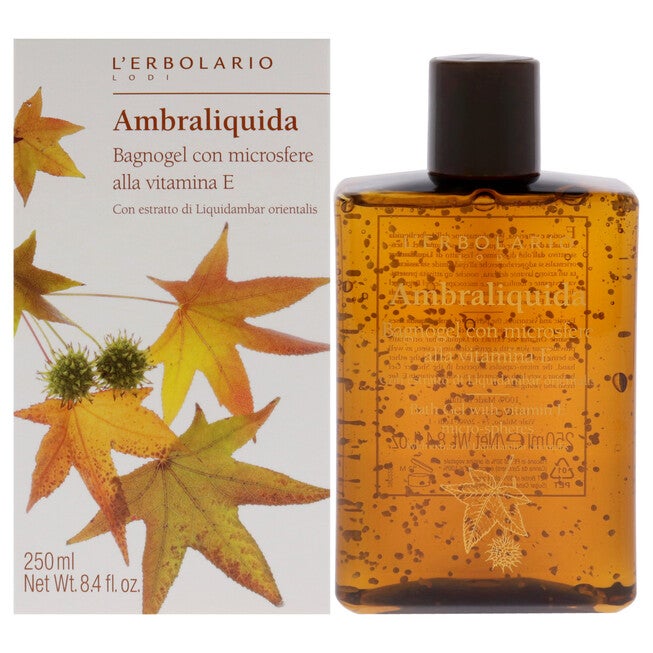 Bath Gel with Vitamin E Micro-Spheres - Ambraliquida by LErbolario for Unisex - 8.4 oz Shower Gel, NA, hi-res image number null