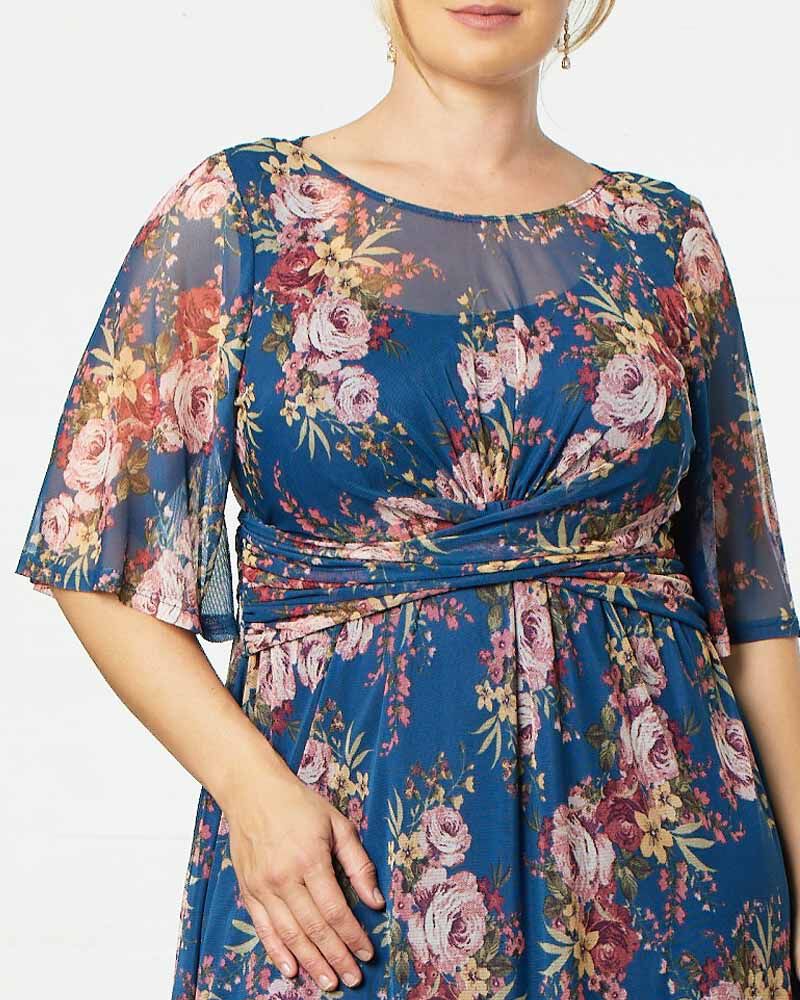 Katarina Mesh Dress, French Florals, alternate image number 1