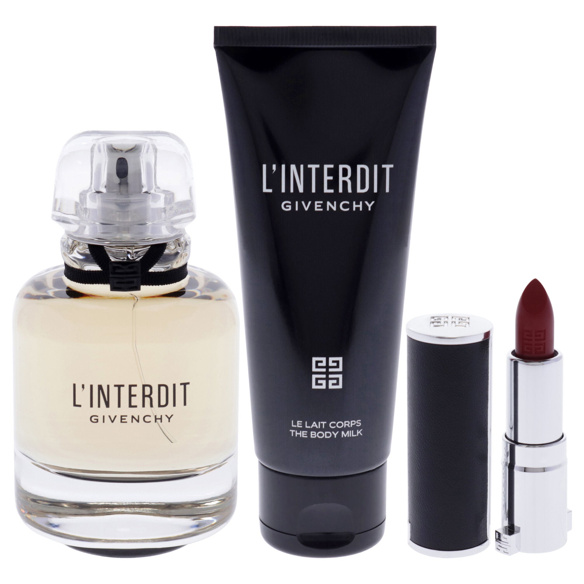 LInterdit by Givenchy for Women - 3 Pc Gift Set 2.7oz EDP Spray, 2.5oz Body Milk, 0.05oz Lipstick, See Description, alternate image number 4