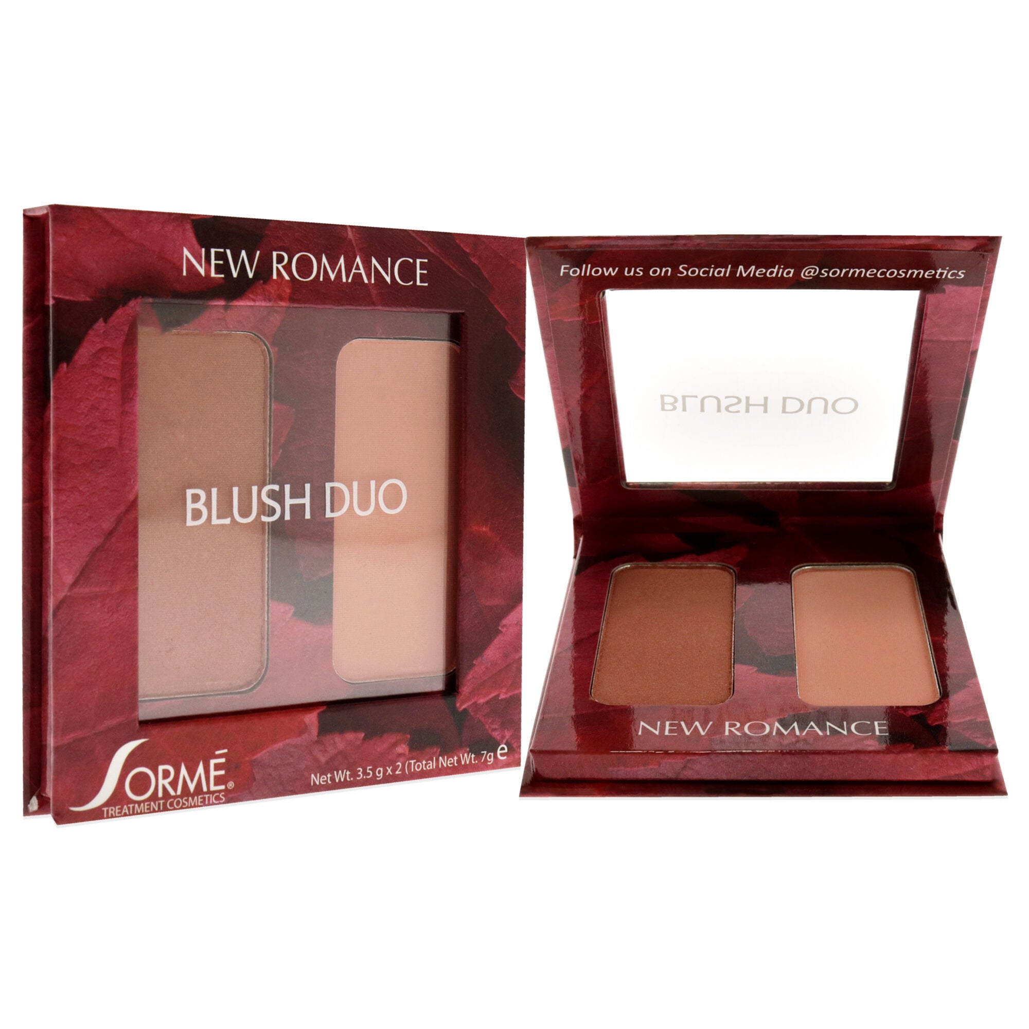 Blush Duo Compacts - New Romance by Sorme Cosmetics for Women - 2 x 0.12 oz Blush, See Description, alternate image number 2