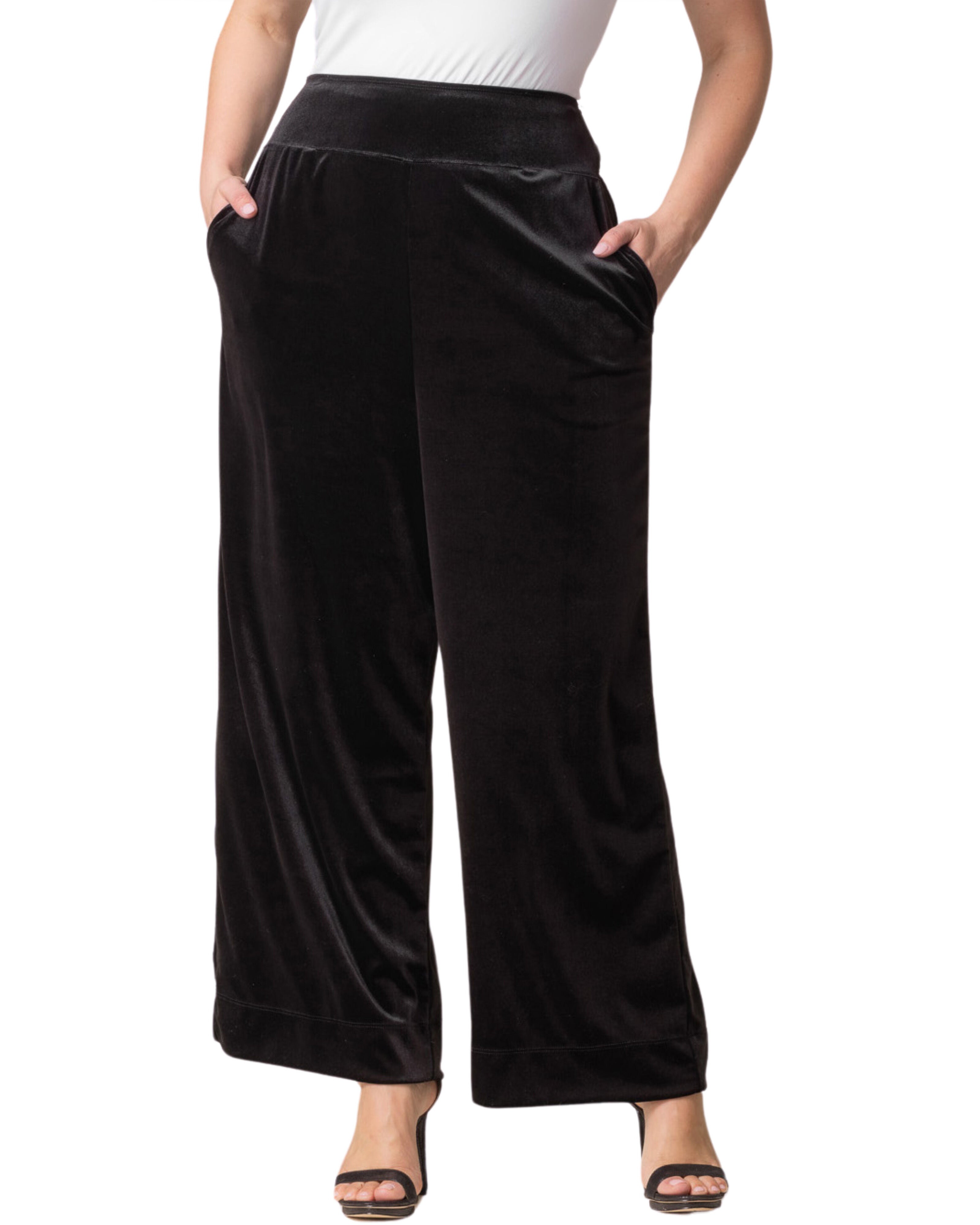 VELVET LUXE WIDE LEG PANTS Woman Within