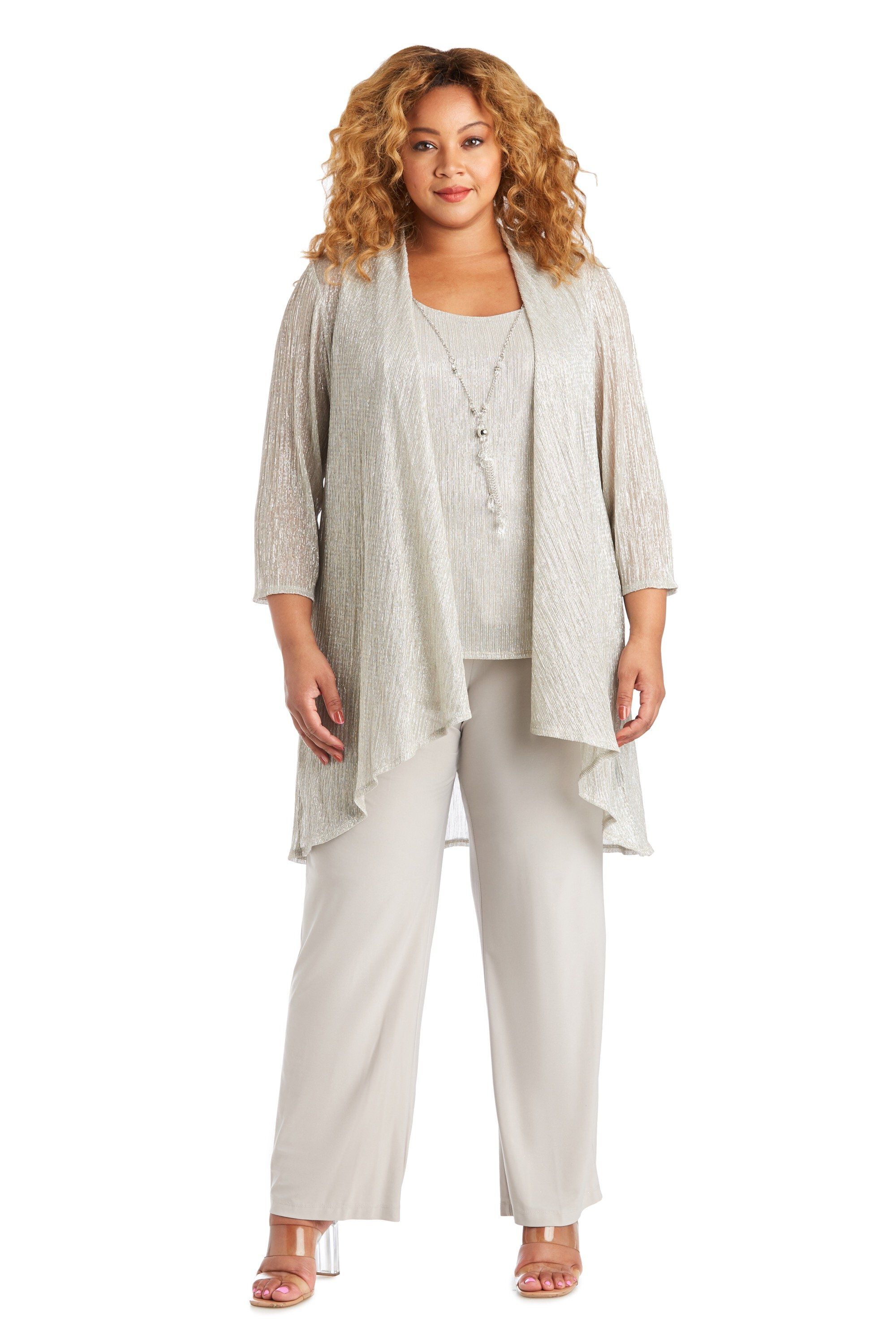 Three Piece Festival Crinkle Duster Pant Set