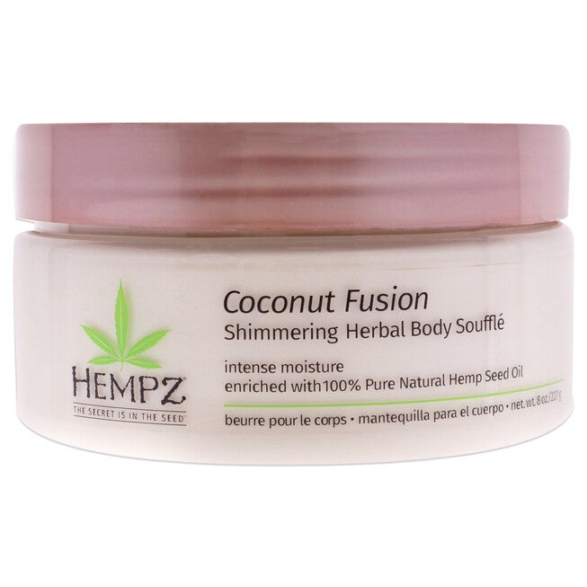 Coconut Fusion Shimmering Herbal Body Souffle by Hempz for Unisex - 8 oz Body Souffle, NA, hi-res image number null
