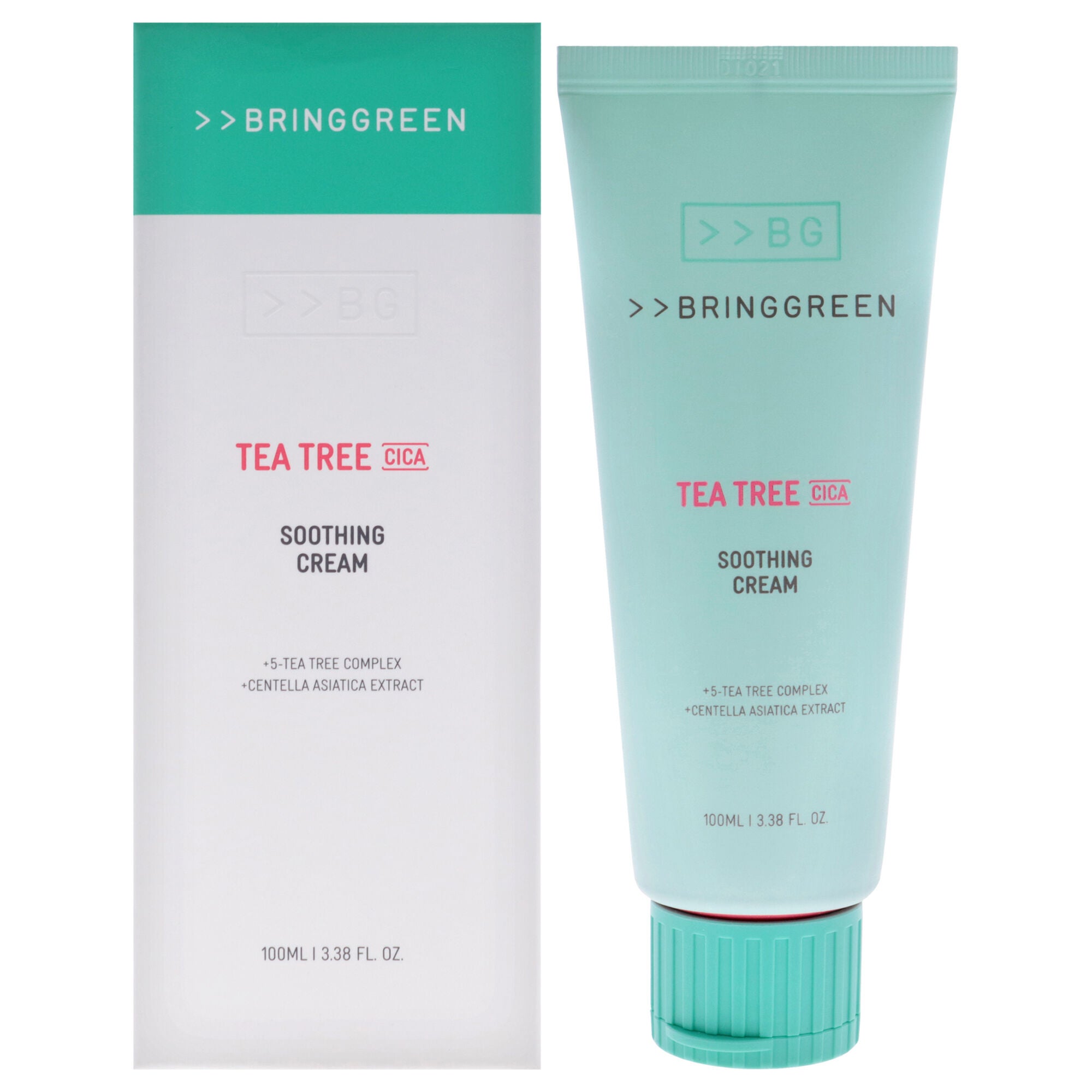 Soothing Cream - Tea Tree Cica by Bring Green for Unisex - 3.38 oz Cream, White, hi-res image number 0