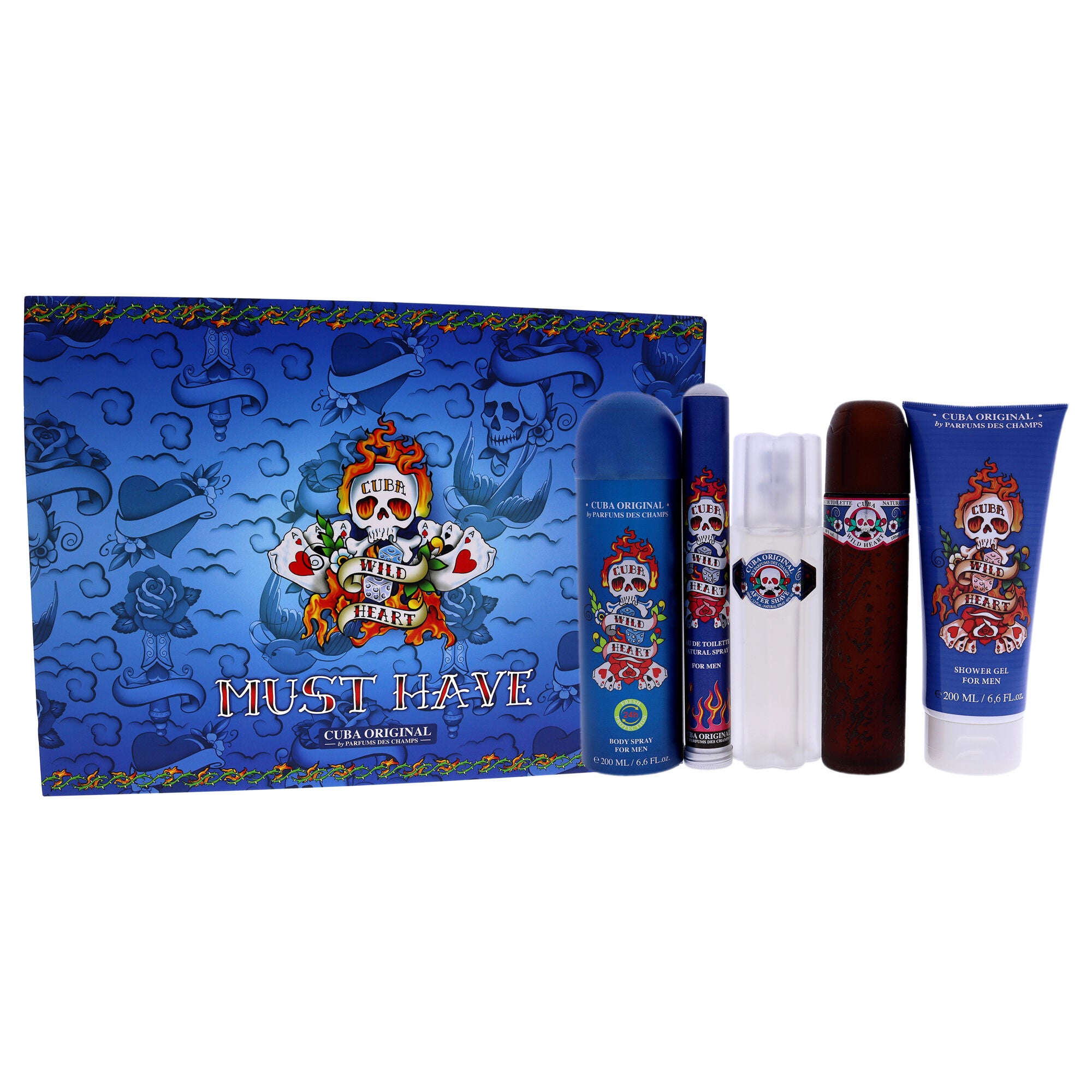 Cuba Wild Heart by Cuba for Men - 5 Pc Gift Set 3.3oz EDT Spray, 1.7oz EDT Spray, 3.3oz After Shave, 6.6oz Showe Gel, 6.6oz Body Spray, , alternate image number 3