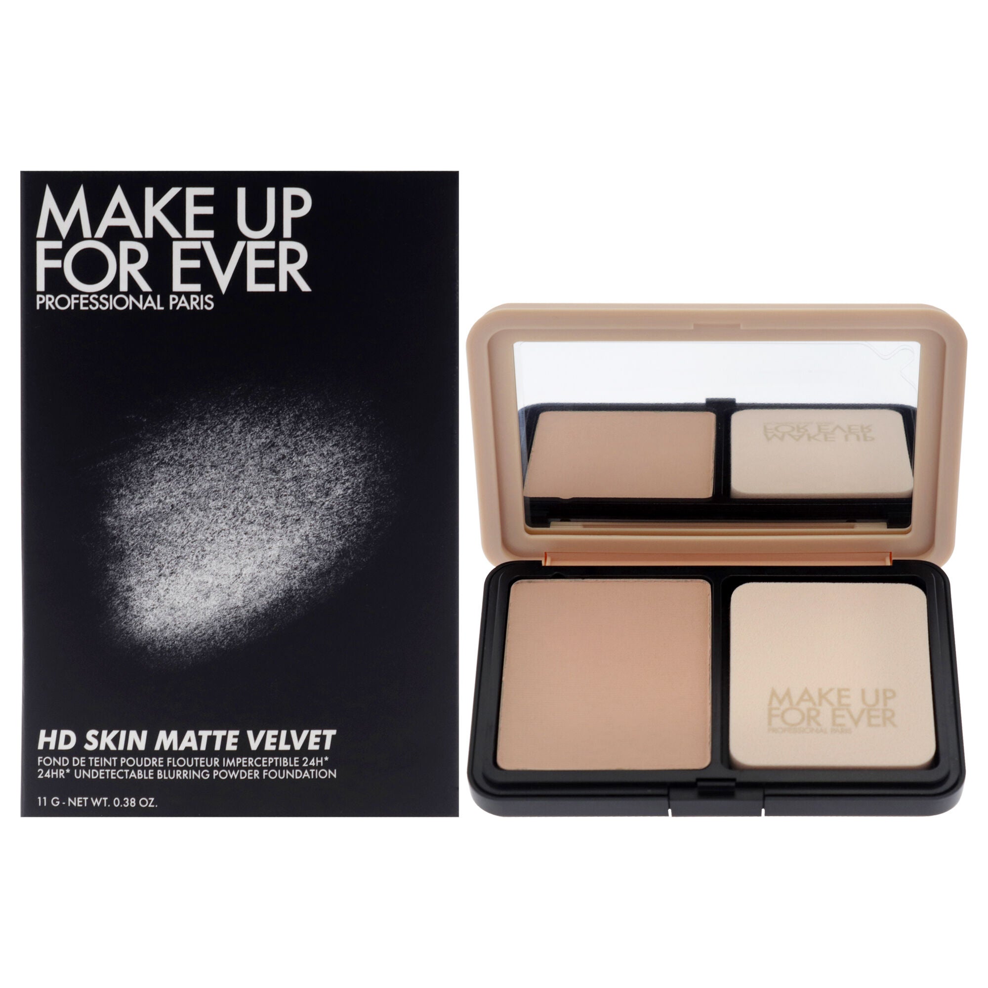 HD Skin Matte Velvet Powder Foundation - 1R02 Cool Alabaster by Make Up For Ever for Women - 0.38 oz Foundation, Beige, hi-res image number 0