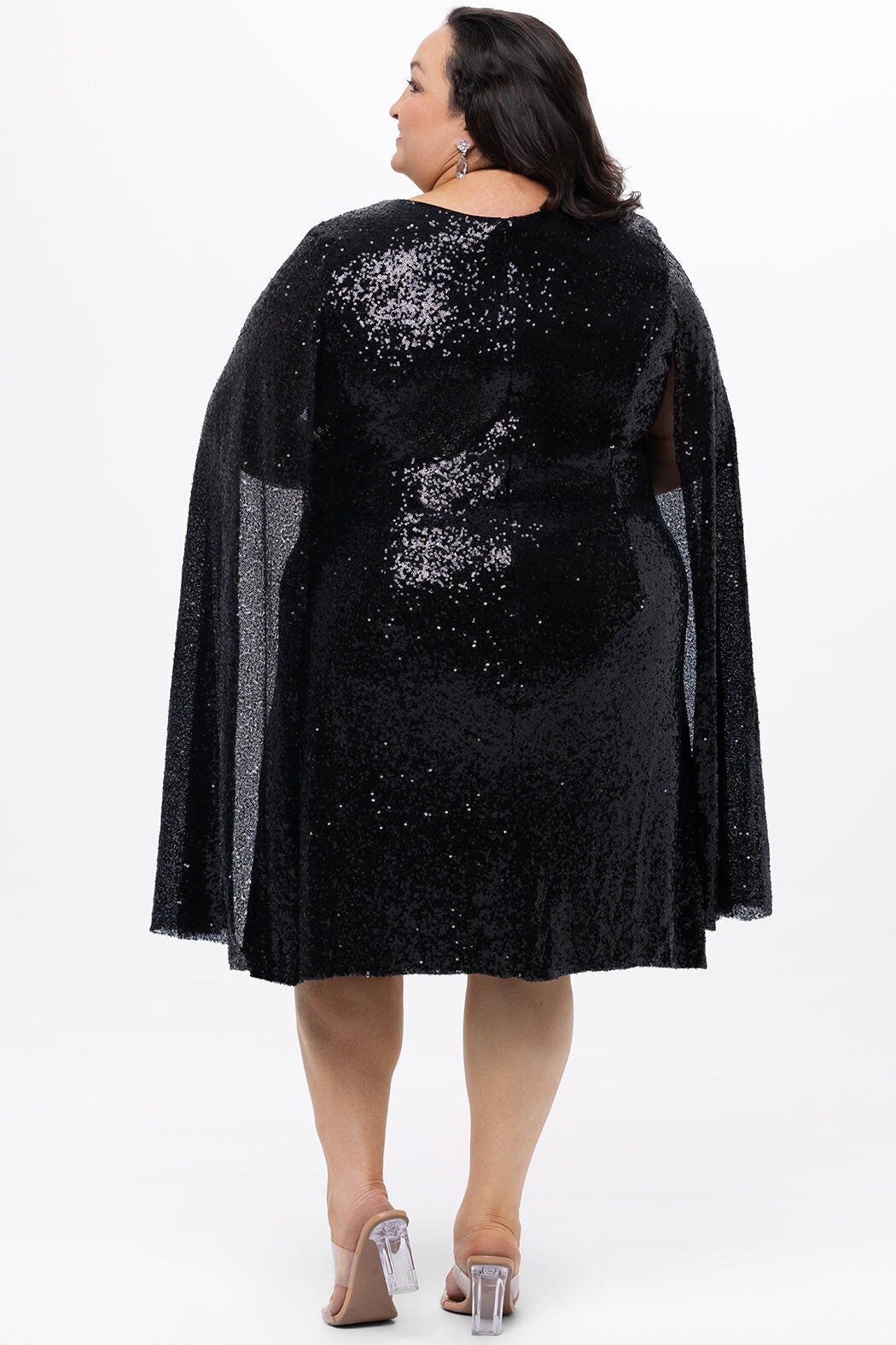 AFTER HOURS SEQUIN PARTY DRESS, Onyx / Black, alternate image number 4