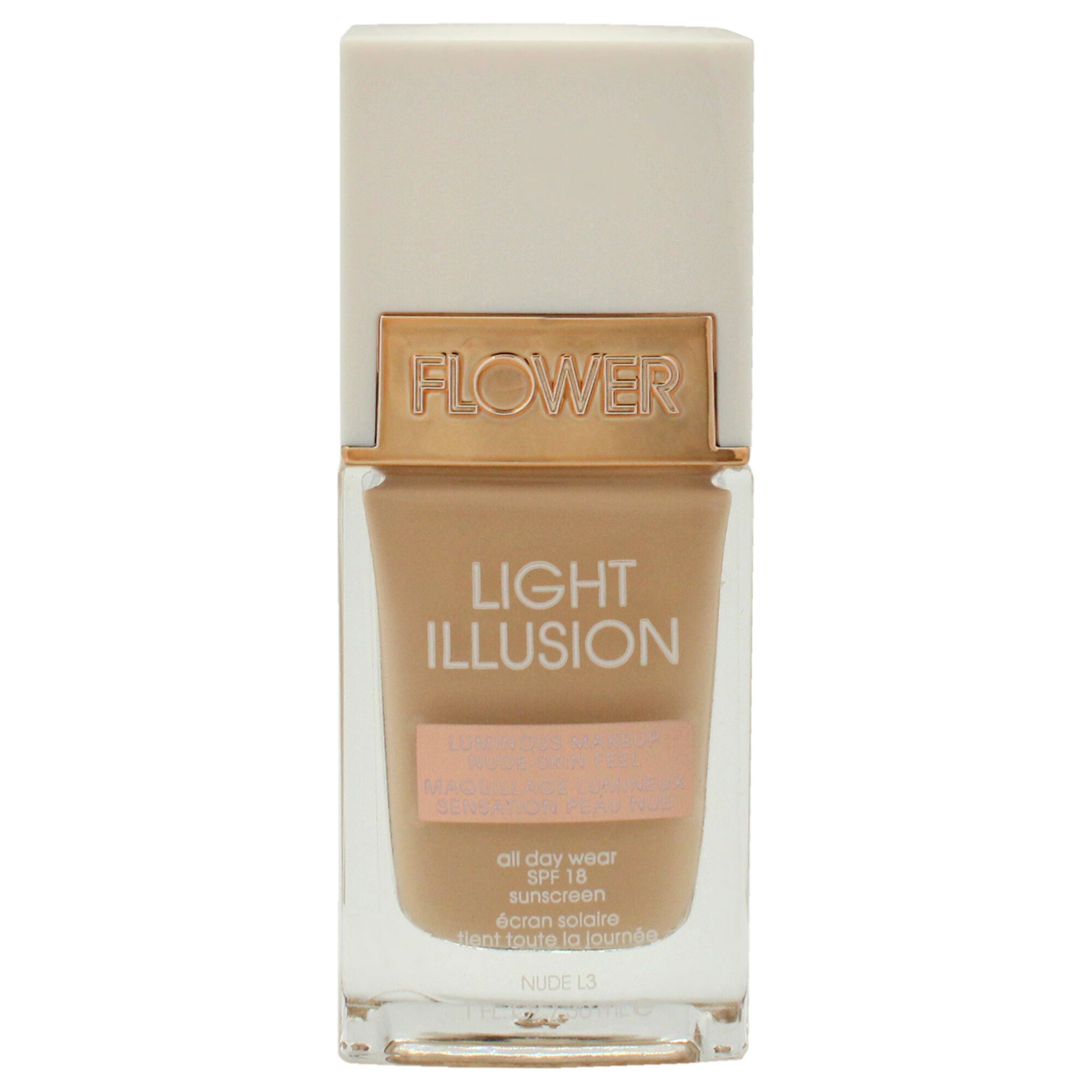 Light Illusion Foundation SPF 18 - L3 Nude by Flower Beauty for Women - 1 oz Foundation, See Description, hi-res image number 0