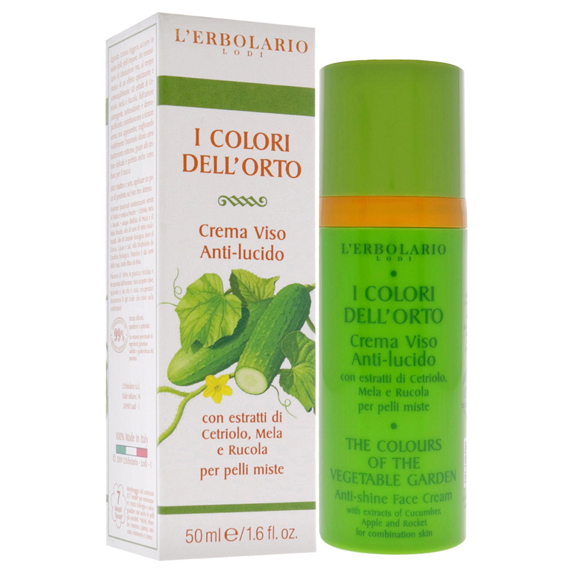 Anti-Shine Face Cream - The Colours of the Vegetable Garden by LErbolario for Women - 1.6 oz Cream, See Description, alternate image number 1