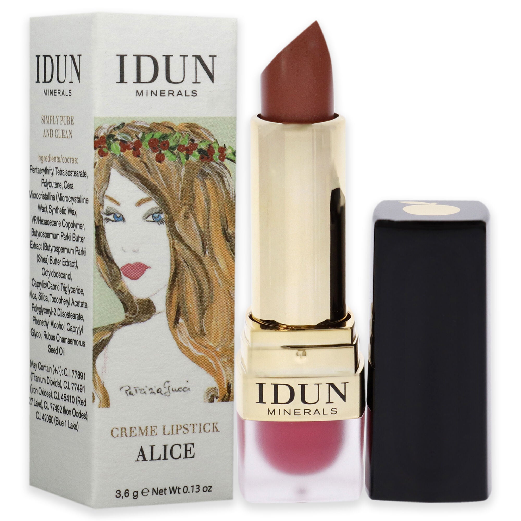 Creme Lipstick - 202 Alice by Idun Minerals for Women - 0.13 oz Lipstick, , alternate image number 6