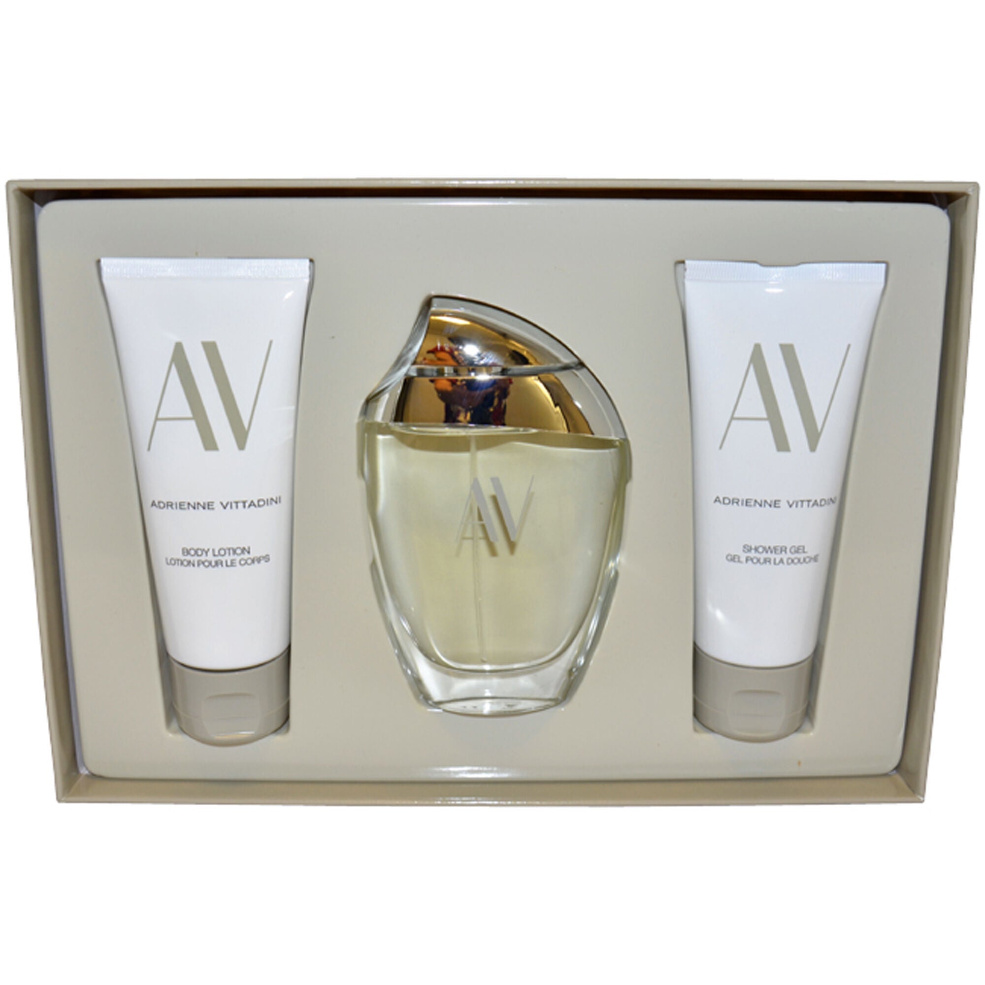 AV by Adrienne Vittadini for Women - 3 Pc Gift Set 3oz EDP Spray, 3.3oz Body Lotion, 3.3oz Shower Gel, See Description, hi-res image number 0