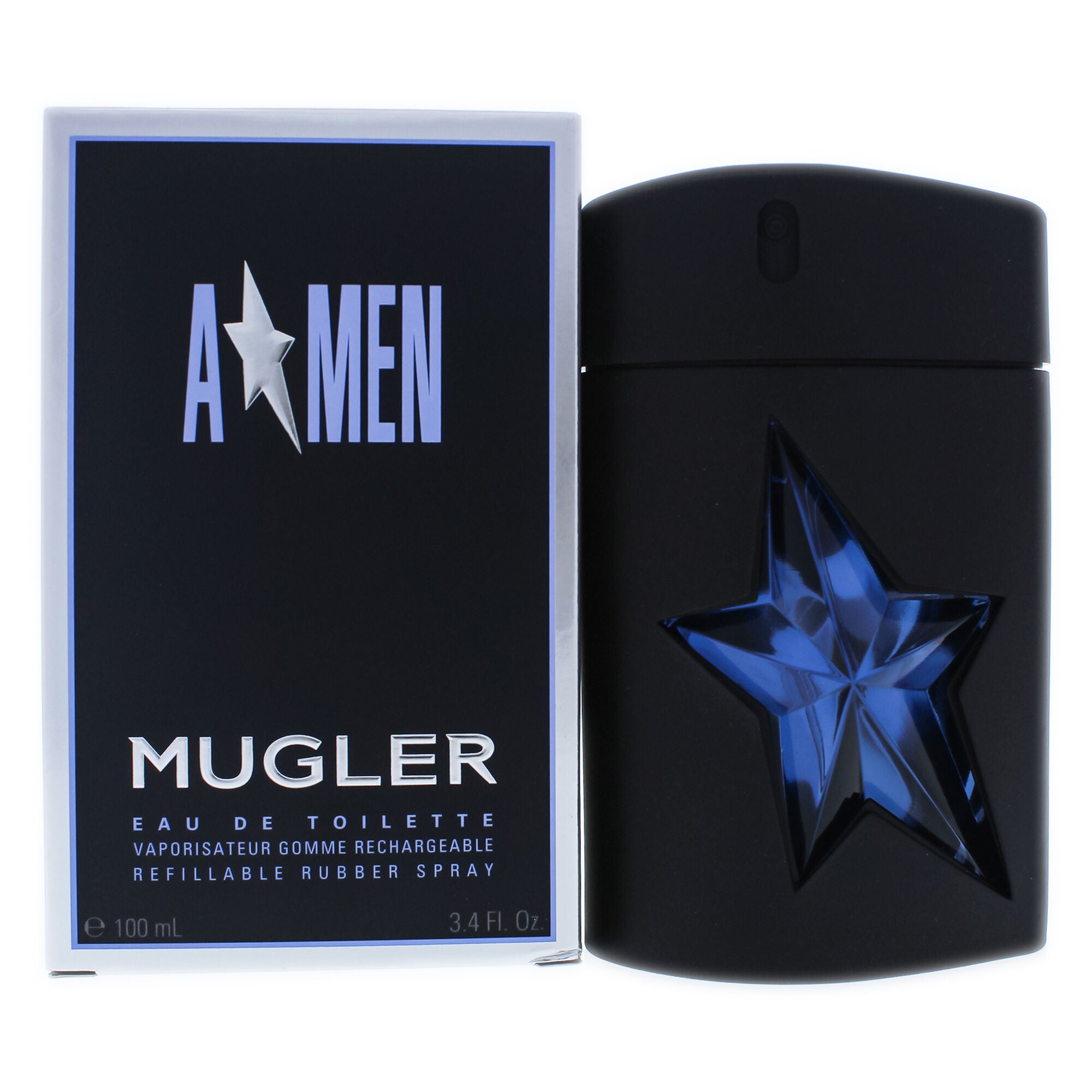 Angel by Thierry Mugler for Men - 3.4 oz EDT Spray (Refillable Rubber Spray), Clear, hi-res image number 0