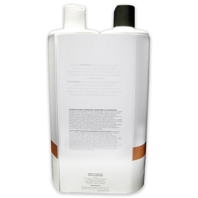 System 3 Duo by Nioxin for Unisex - 2 x 33.8 oz Shampoo, Conditioner, , alternate image number 4