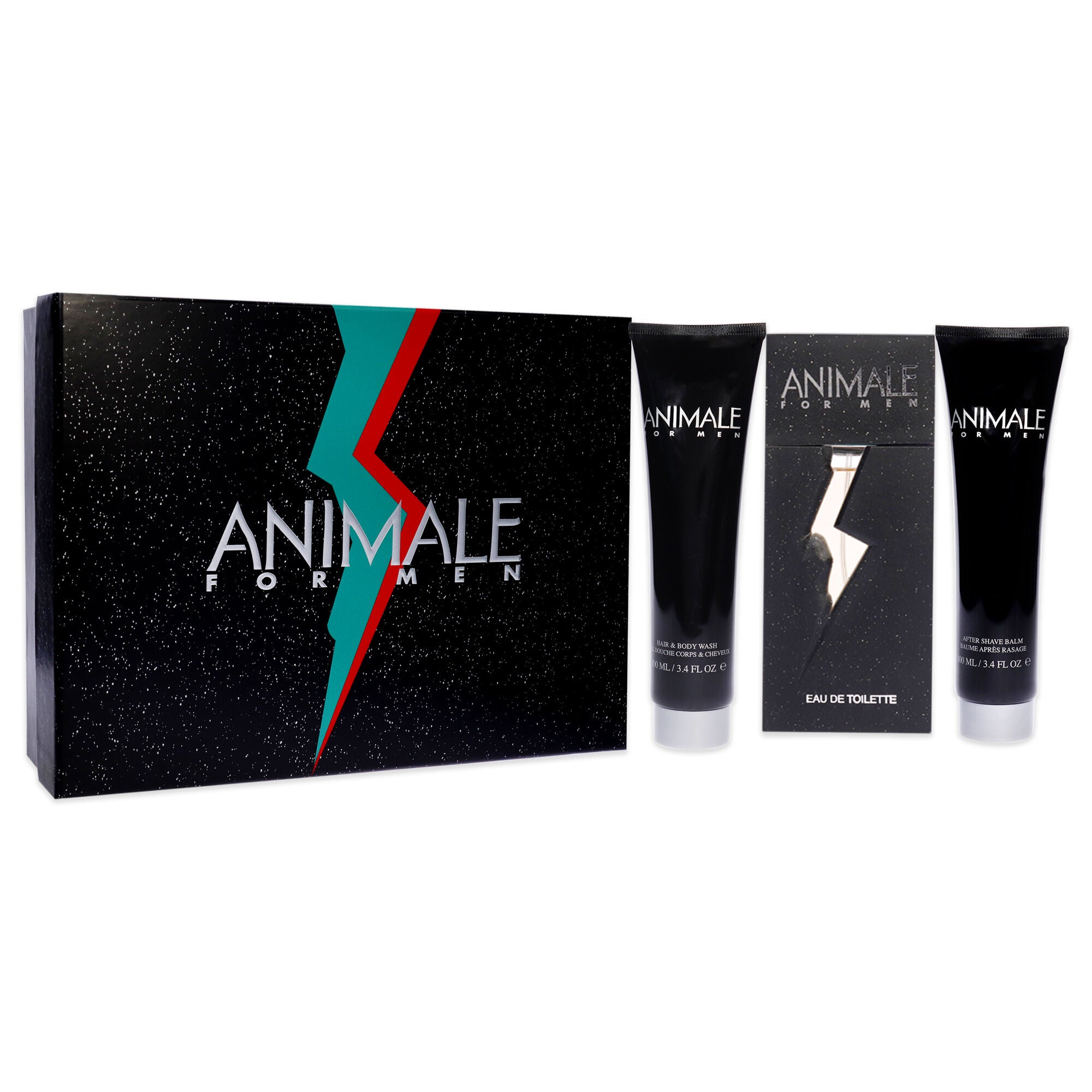 Animale by Animale for Men - 3 Pc Gift Set 3.4oz EDT Spray, 3.4oz After Shave Balm, 3.4oz Hair and Body Wash, Clear, alternate image number 2