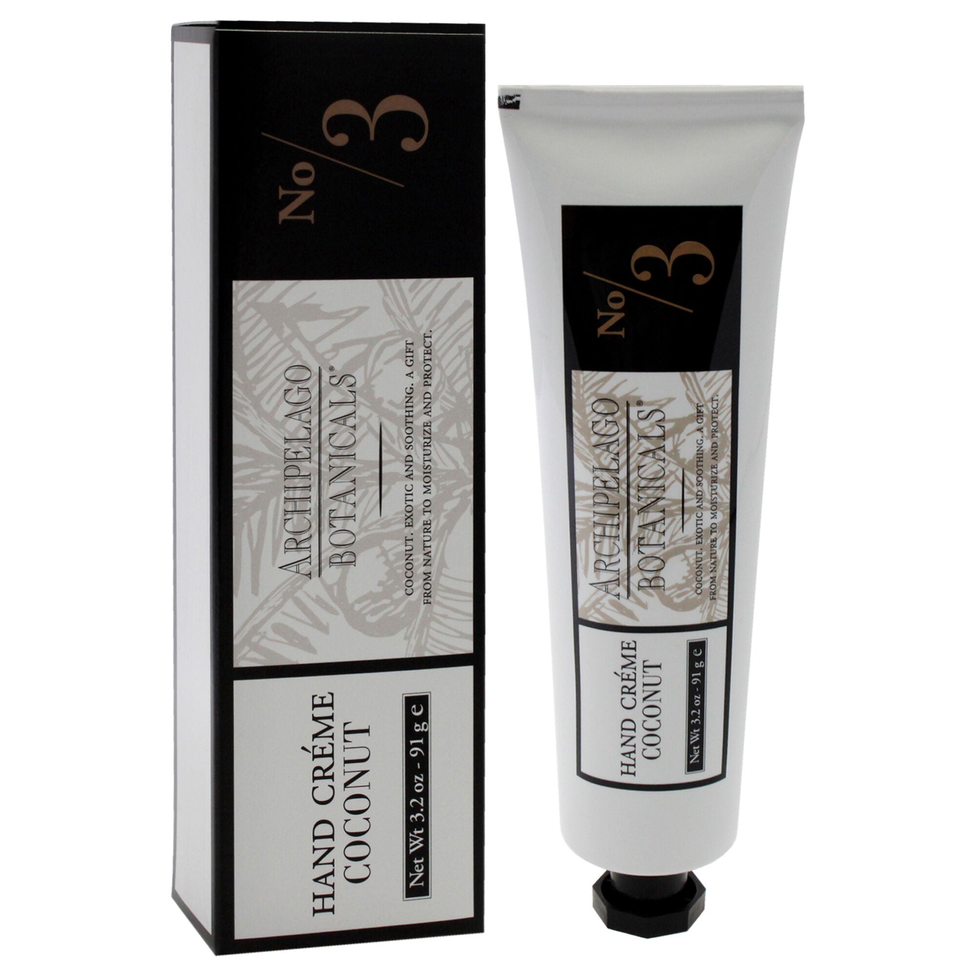 Hand Cream - Coconut by Archipelago Botanicals for Unisex - 3.2 oz Cream, White, alternate image number 2