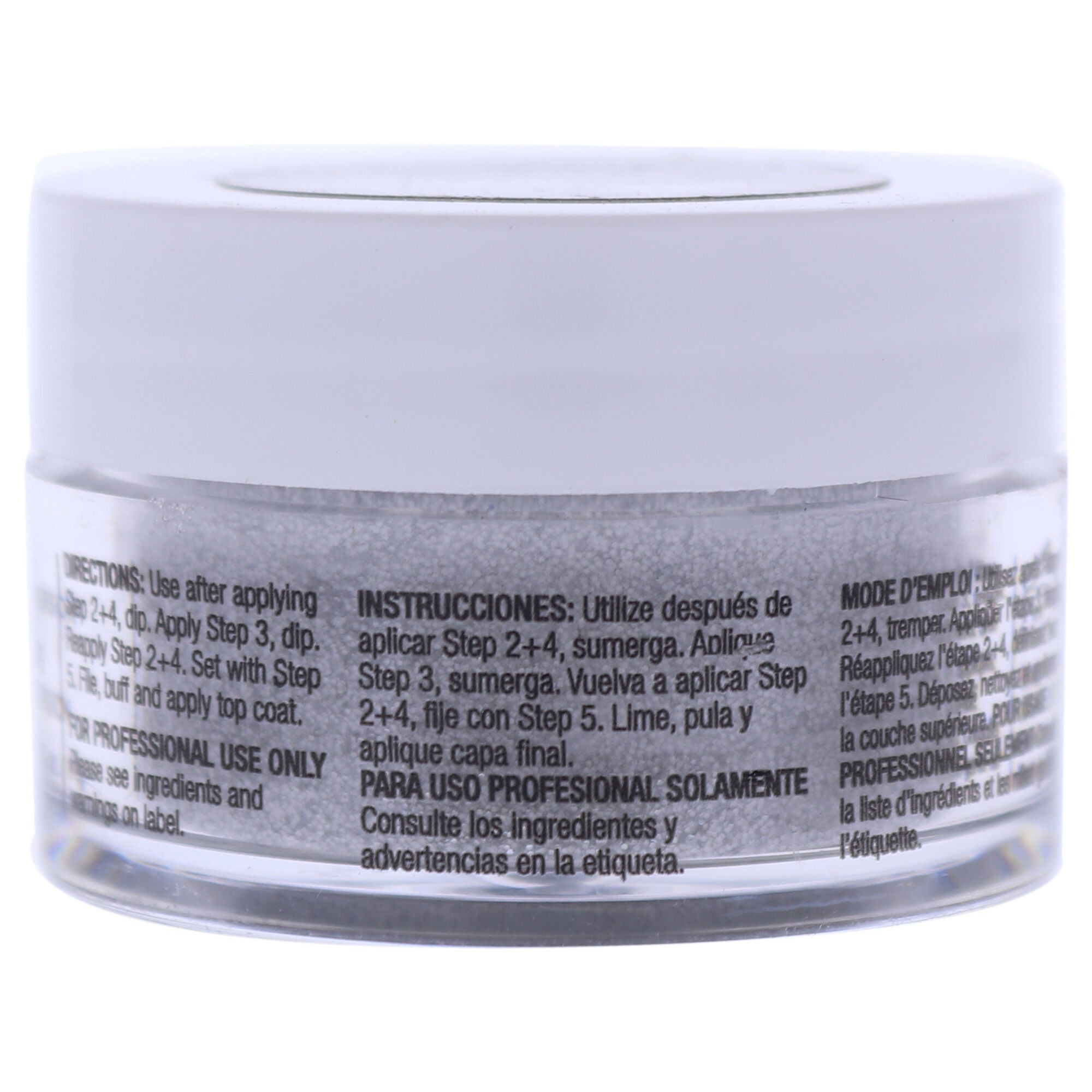 Pro Powder Polish Nail Colour Dip System - Silver with Rainbow Mica by Cuccio Colour for Women - 0.5 oz Nail Powder, See Description, alternate image number 2