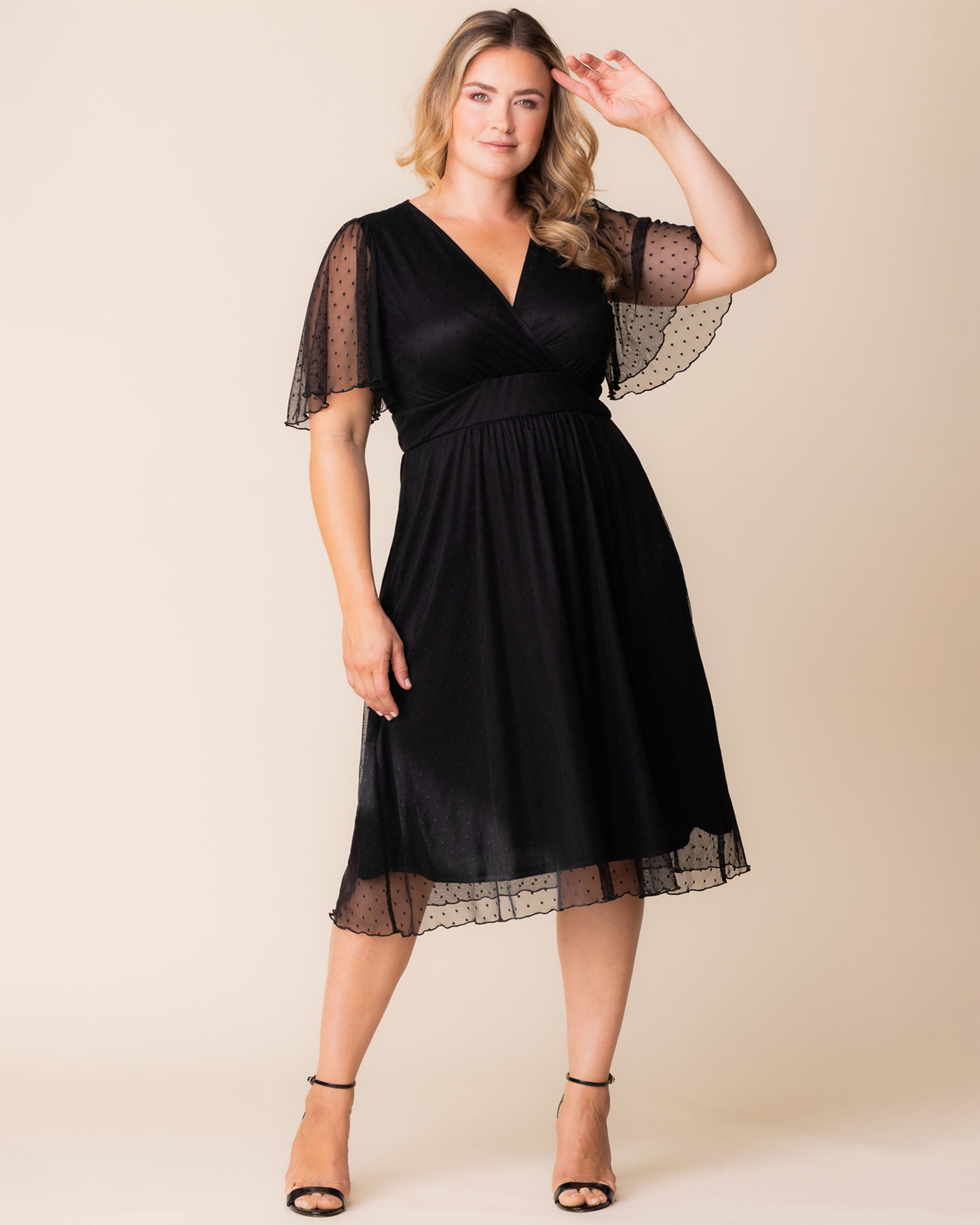 Margot Mesh Cocktail Dress, ONYX / Black, alternate image number 4