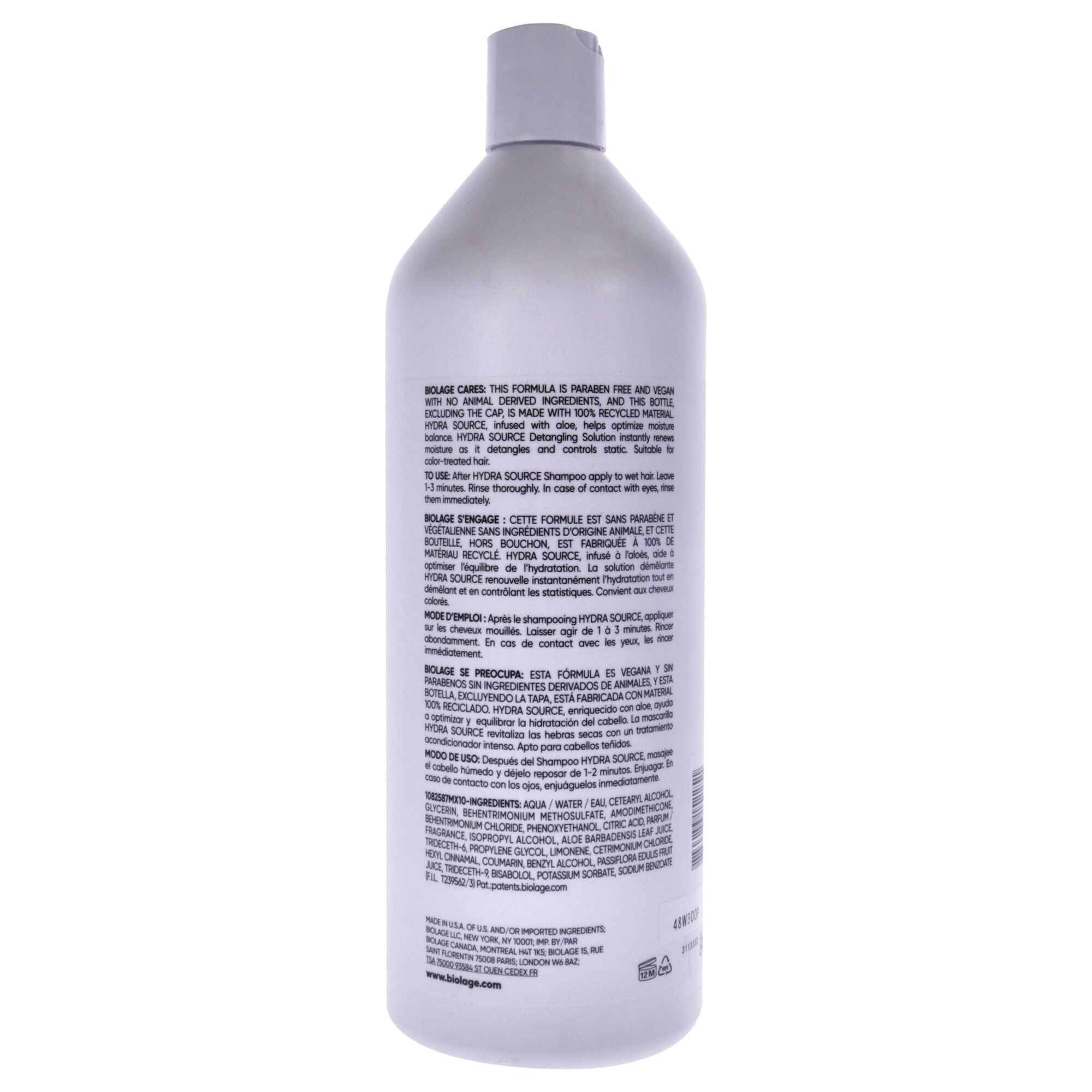 Biolage HydraSource Detangling Solution by Matrix for Unisex - 33.8 oz Detangler, See Description, alternate image number 1