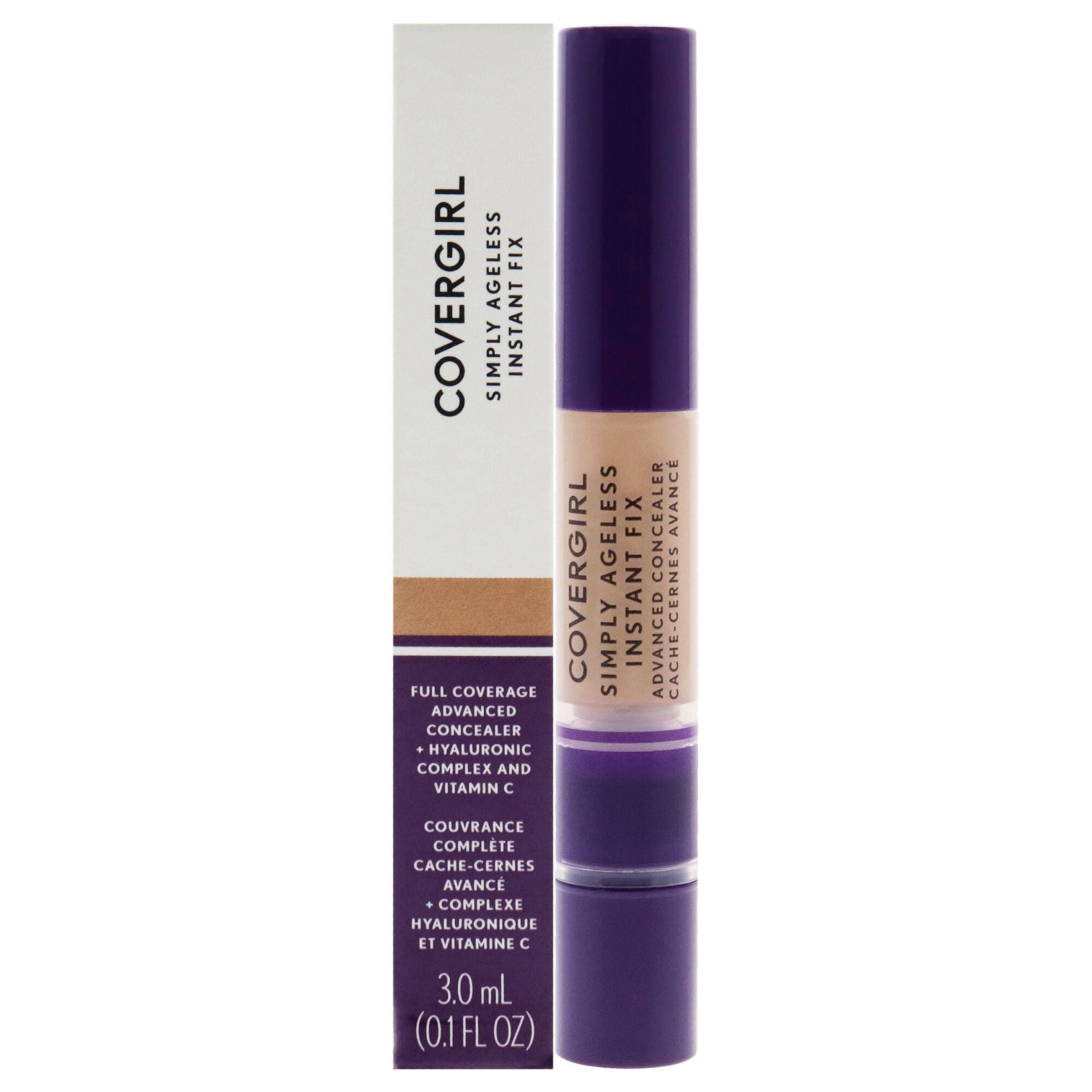 Simply Ageless Instant Fix Advanced Concealer - 360 Honey by CoverGirl for Women - 0.1 oz Concealer, See Description, hi-res image number 0