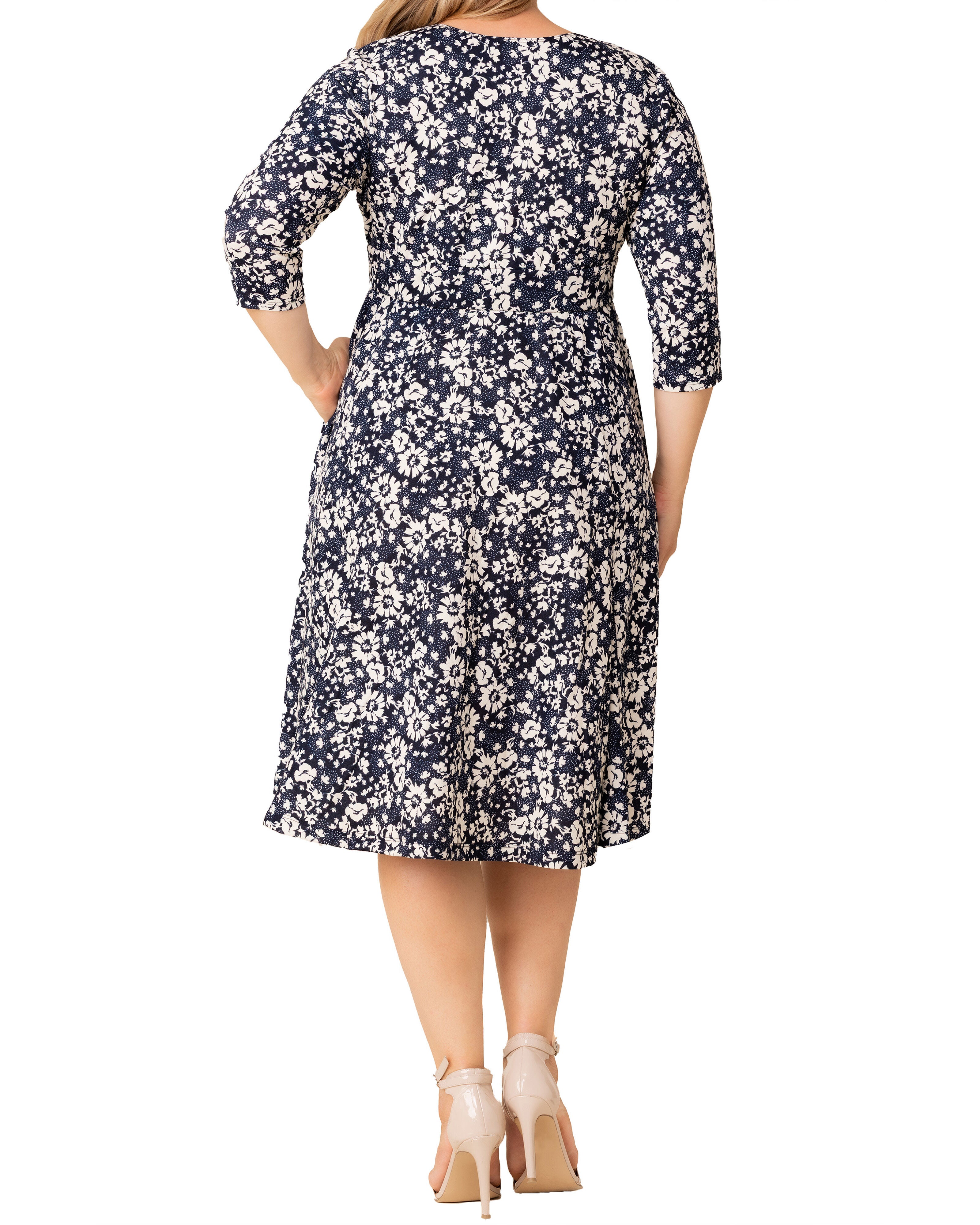 Royal Sweetheart Cocktail Dress, AEGEAN BLUE FLORALS / Teal, alternate image number 1