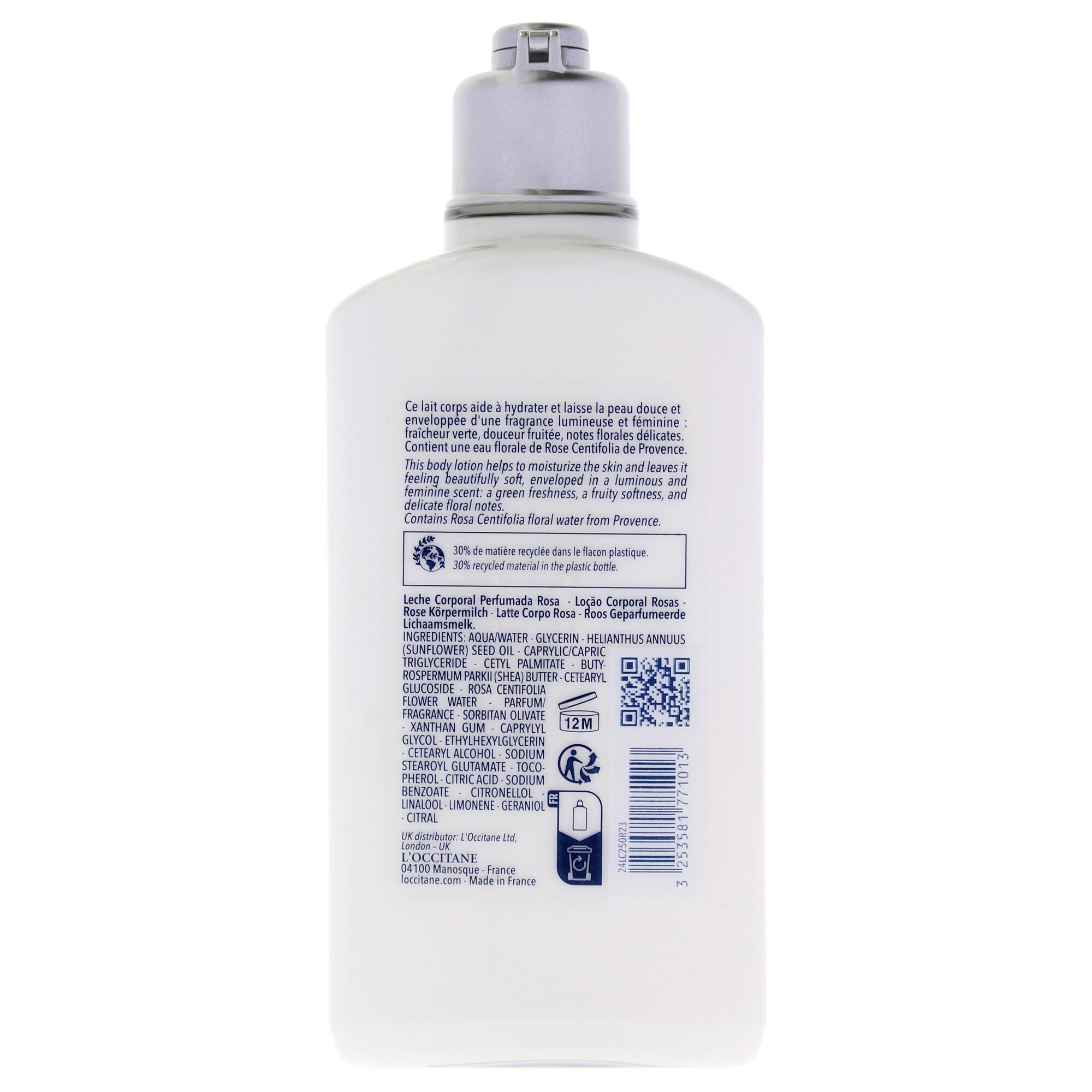 Rose Body Lotion by LOccitane for Women - 8.4 oz Body Lotion, White, alternate image number 1