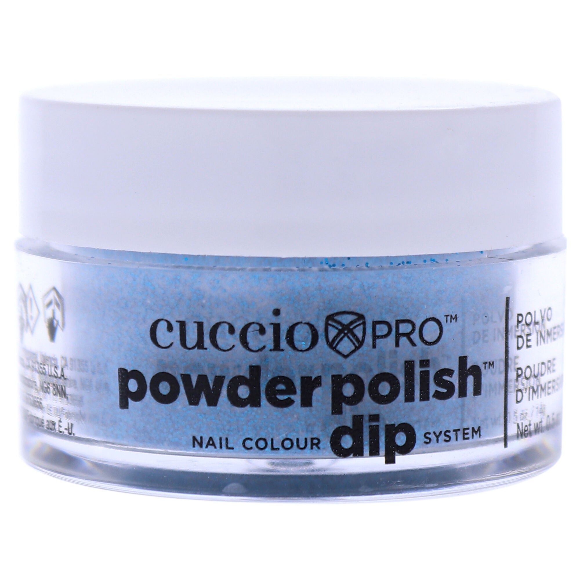 Pro Powder Polish Nail Colour Dip System - Deep Blue Glitter by Cuccio Colour for Women - 0.5 oz Nail Powder, See Description, hi-res image number 0