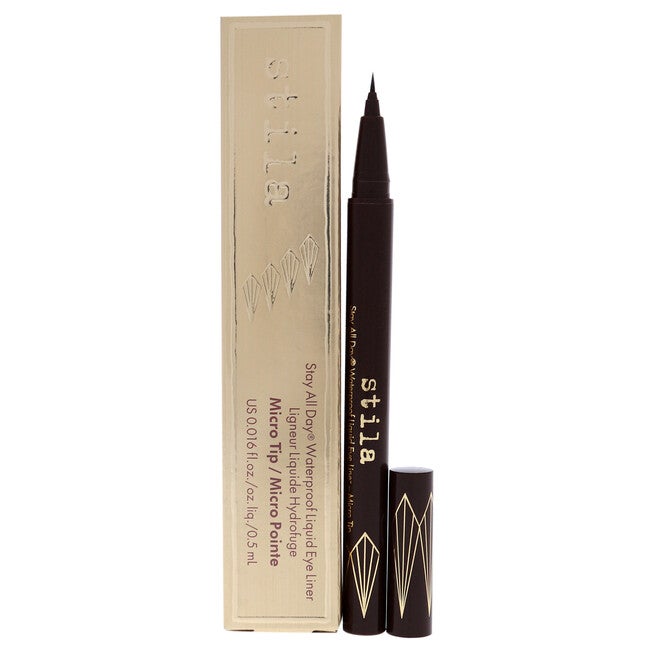 Stay All Day Waterproof Liquid Eye Liner - Micro Tip Dark Brown by Stila for Women - 0.016 oz Eyeliner, NA, hi-res image number null
