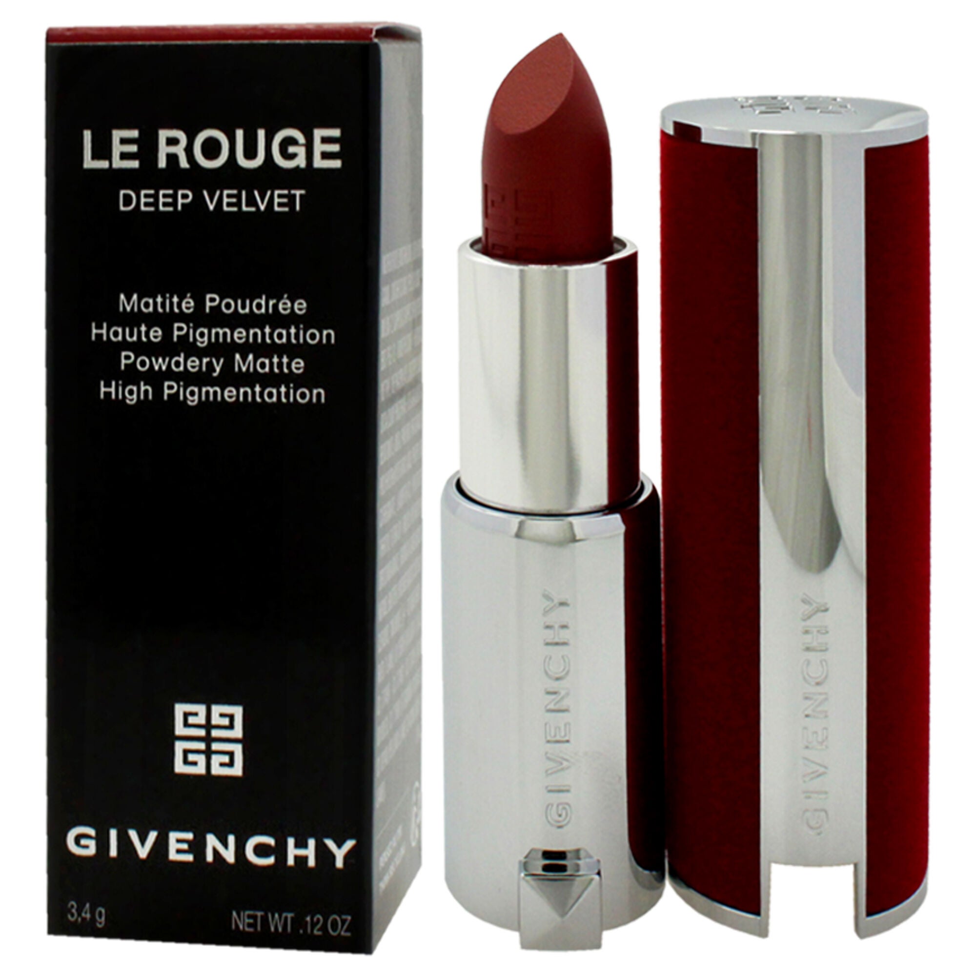Le Rouge Deep Velvet Matte Lipstick - 28 Rose Fume by Givenchy for Women - 0.12 oz Lipstick, Brown, alternate image number 4