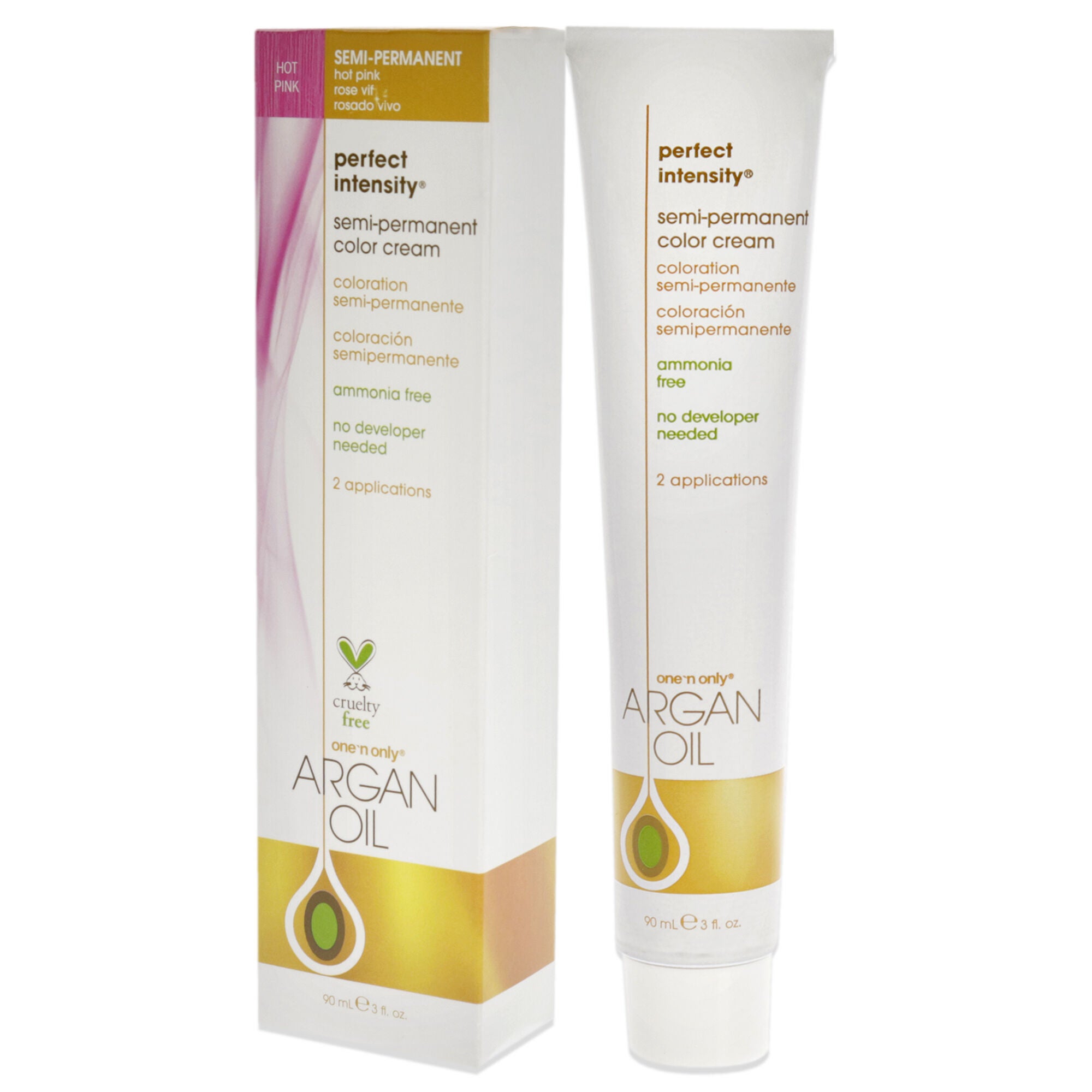 Argan Oil Perfect Intensity Semi-Permanent Color Cream - Hot Pink by One n Only for Unisex - 3 oz Hair Color, , alternate image number 7