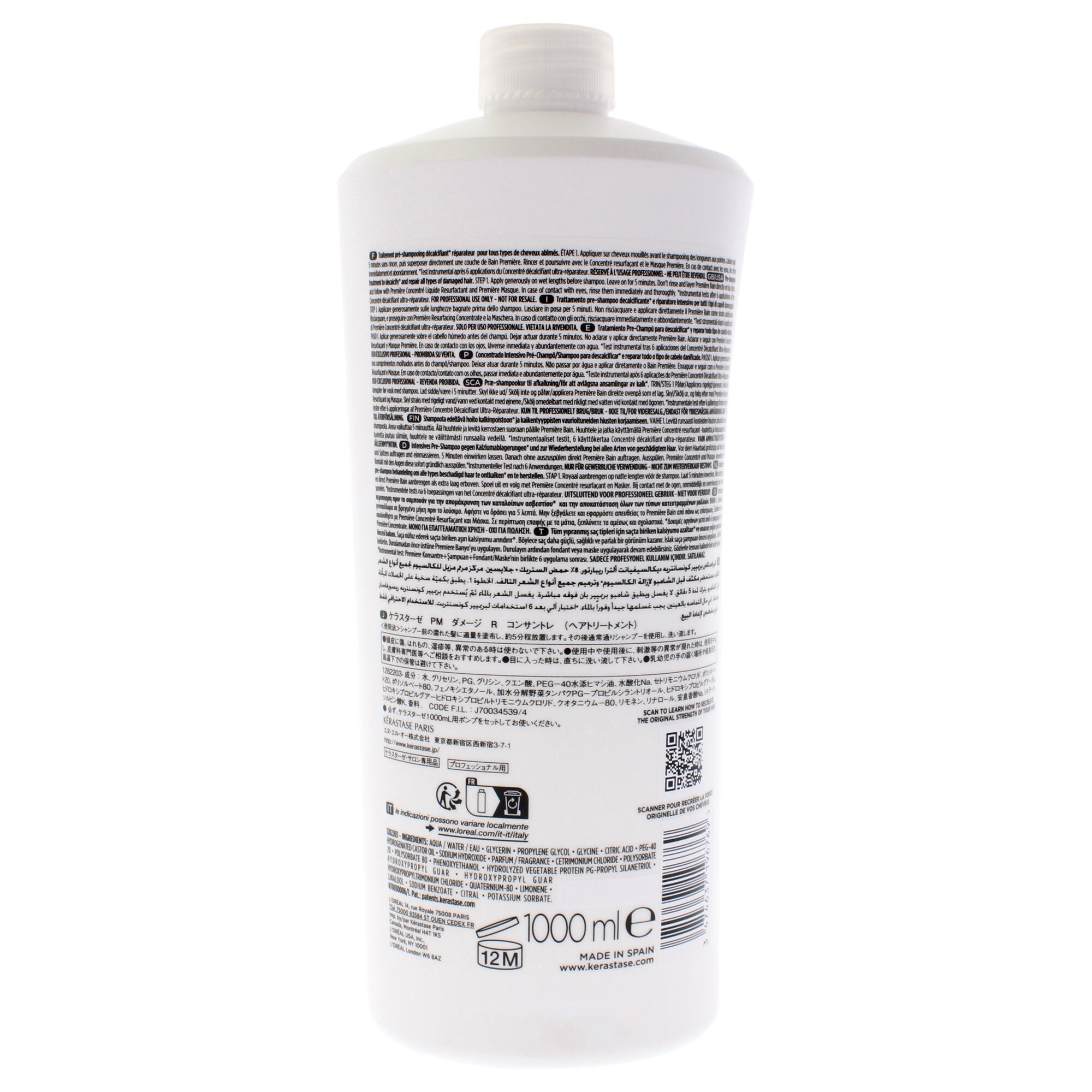 Premiere Decalcifying Repairing Pre-Shampoo Treatment by Kerastase for Unisex - 33.8 oz Treatment, Clear, alternate image number 1