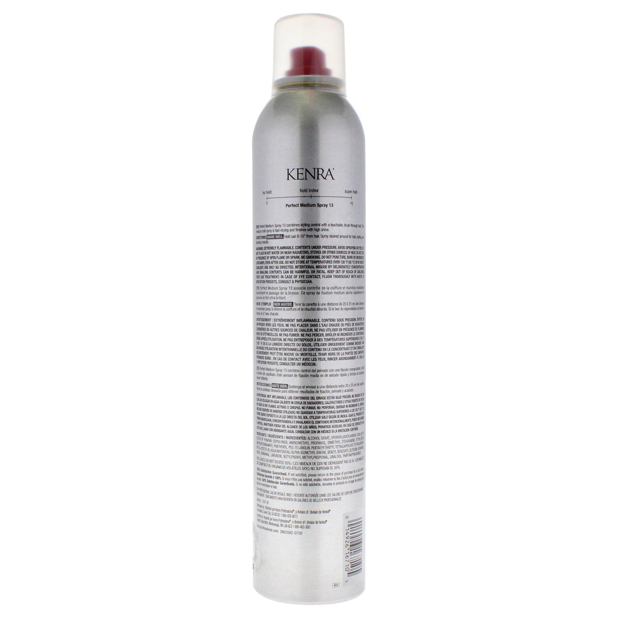 Perfect Medium Spray 13 Medium Hold by Kenra for Unisex - 10 oz Hairspray, See Description, alternate image number 3