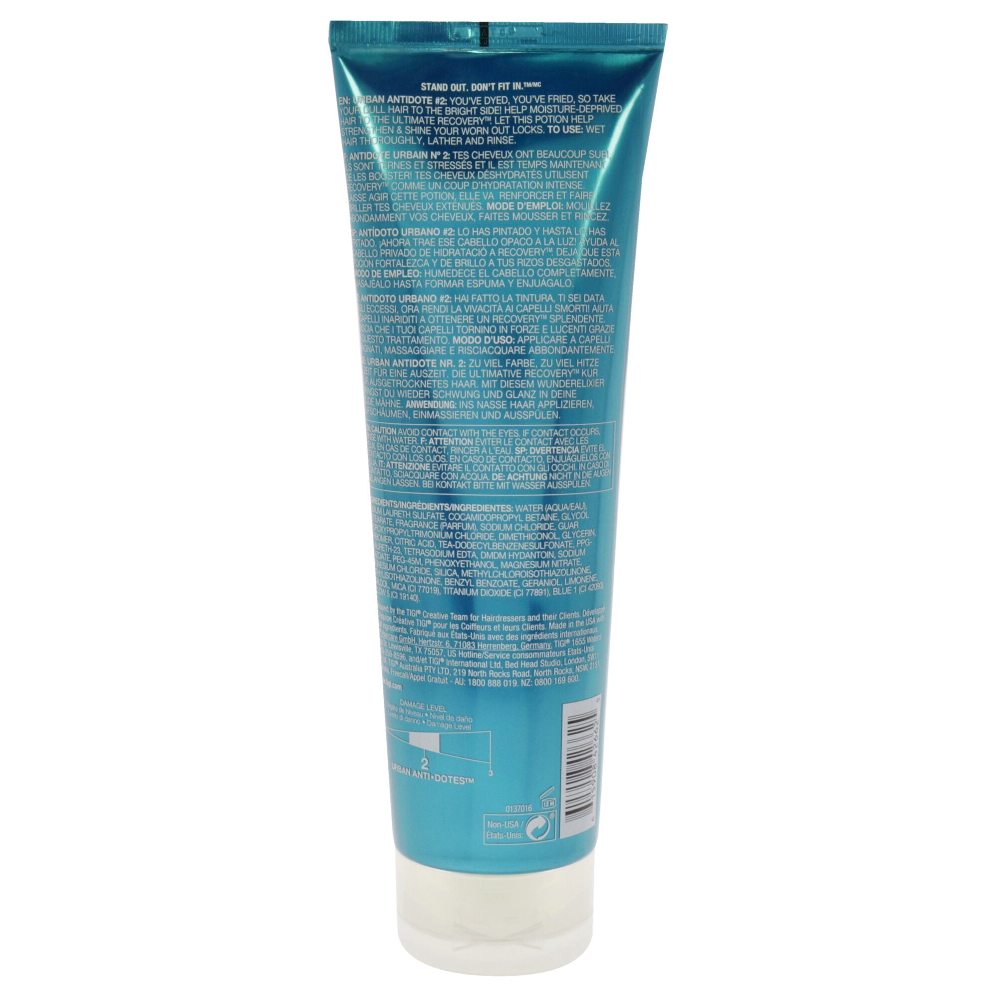 Bed Head Urban Antidotes Recovery Shampoo by TIGI for Unisex - 8.45 oz Shampoo, See Description, alternate image number 1