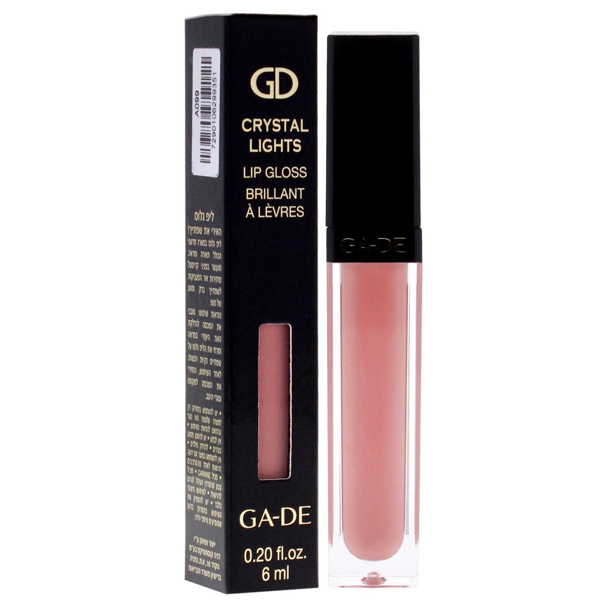 Crystal Lights Lip Gloss - 525 Rose Quartz by GA-DE for Women - 0.2 oz Lip Gloss, See Description, alternate image number 1