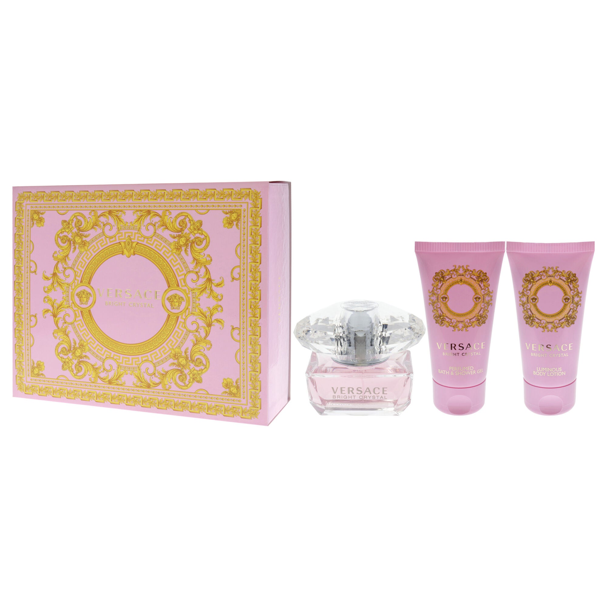 Versace Bright Crystal by Versace for Women - 3 Pc Gift Set 1.7oz EDT Spray, 1.7oz Perfumed Bath and Shower Gel, 1.7oz Body Lotion, See Description, alternate image number 3