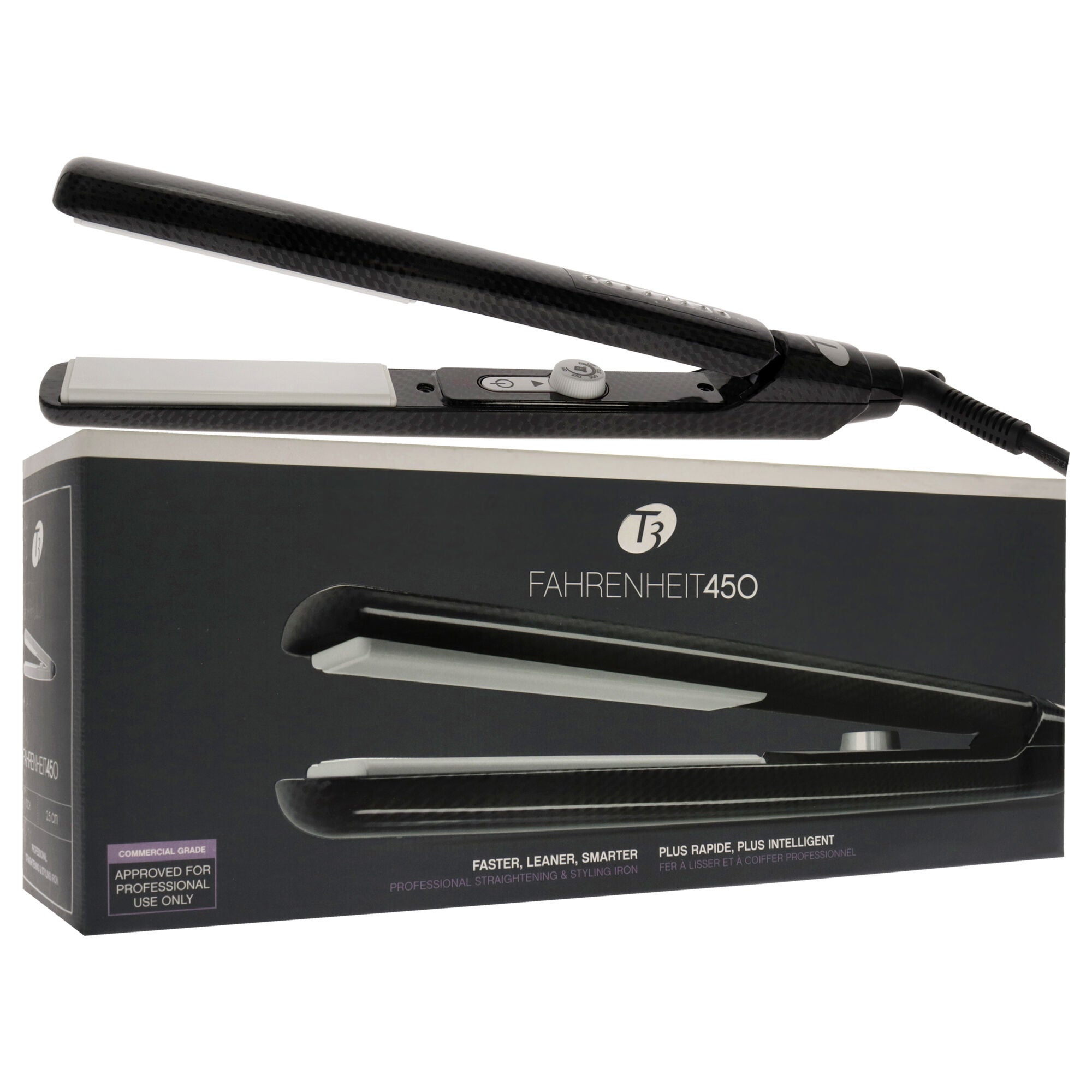 T3 Fahrenheit 450 - 53501 - Black by T3 for Unisex - 1 Inch Flat Iron, , alternate image number 6