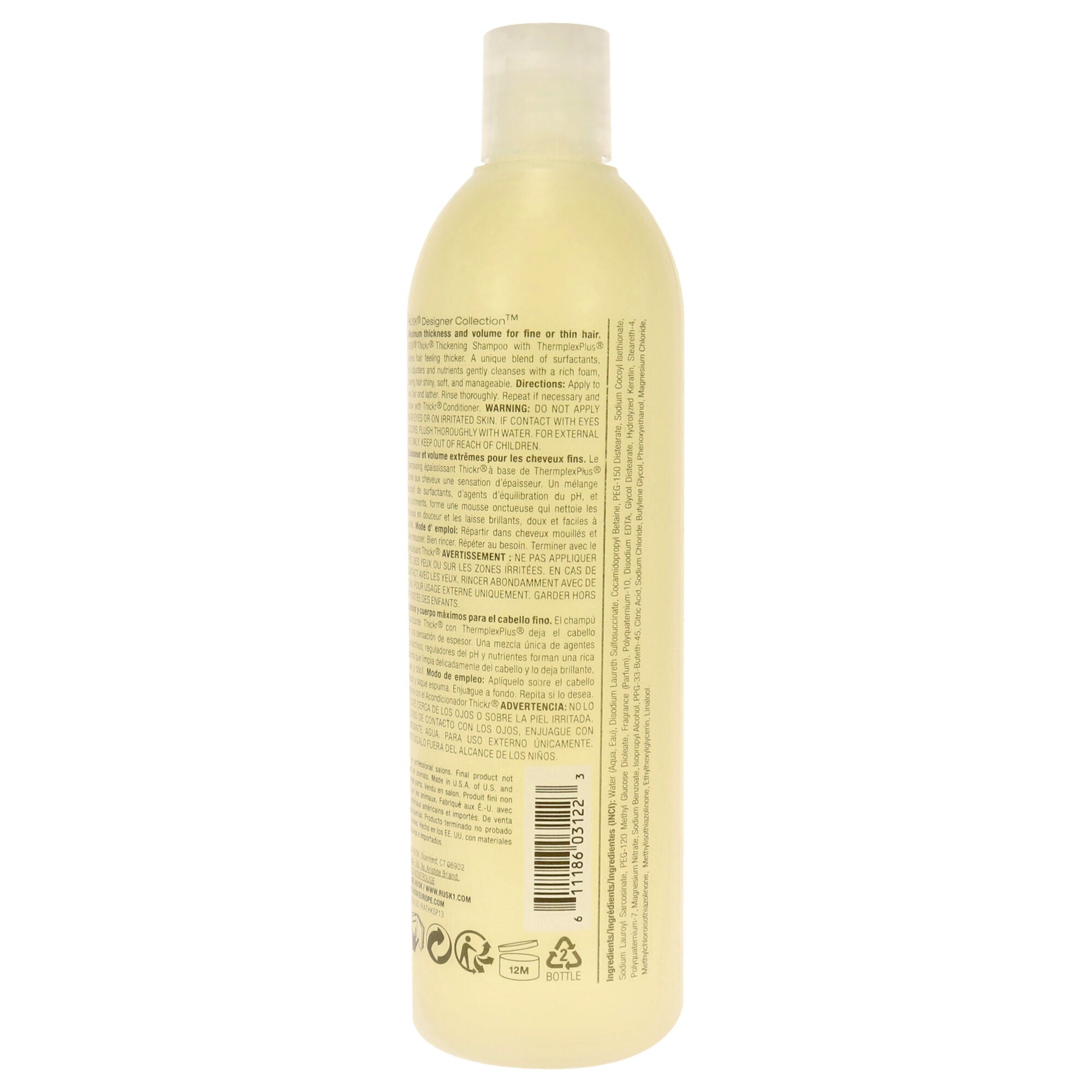 Thickr Thickening Shampoo by Rusk for Unisex - 13.5 oz Shampoo, , alternate image number 4