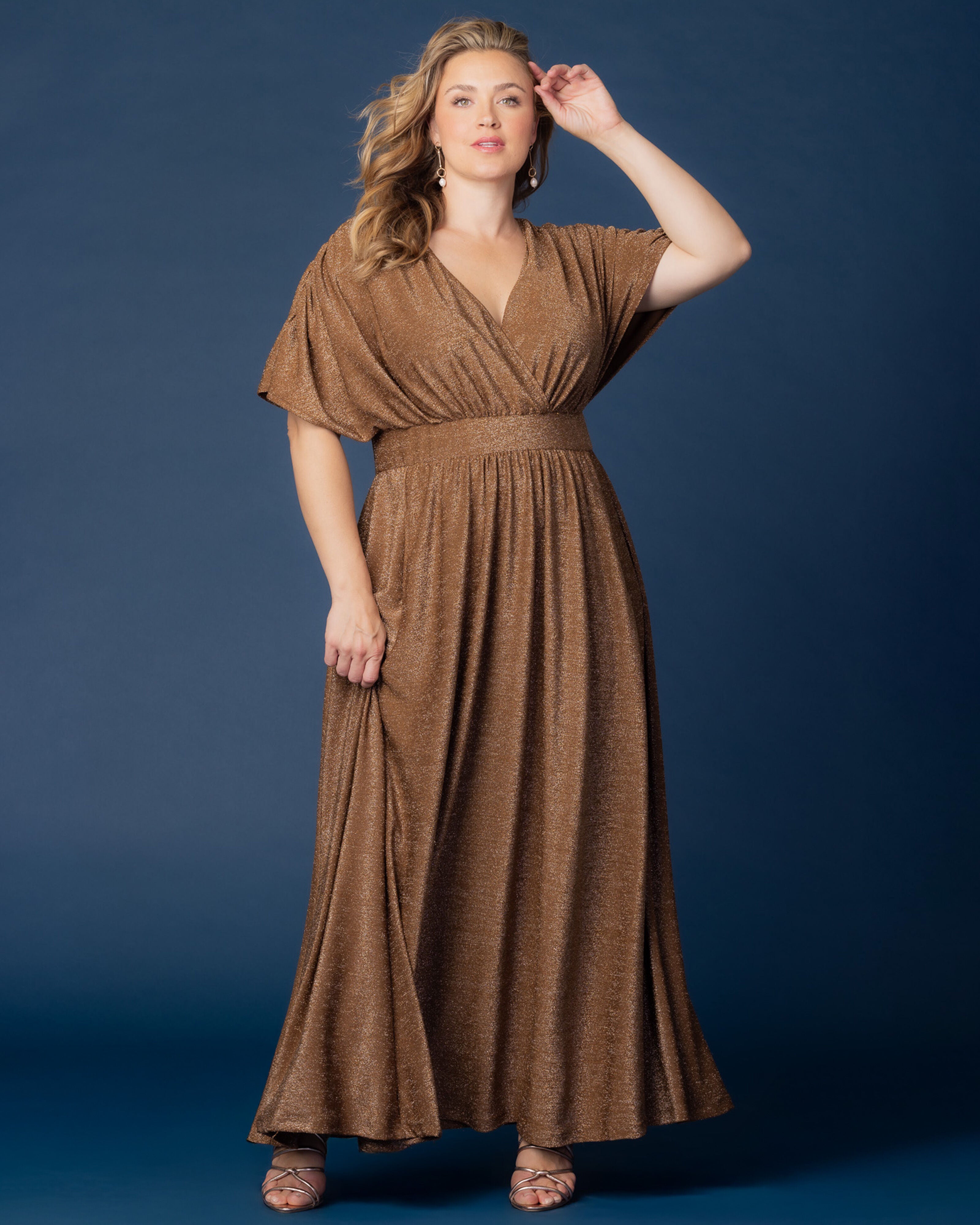 Geneva Evening Gown, MOCHA SPARKLE / Bronze, alternate image number 5