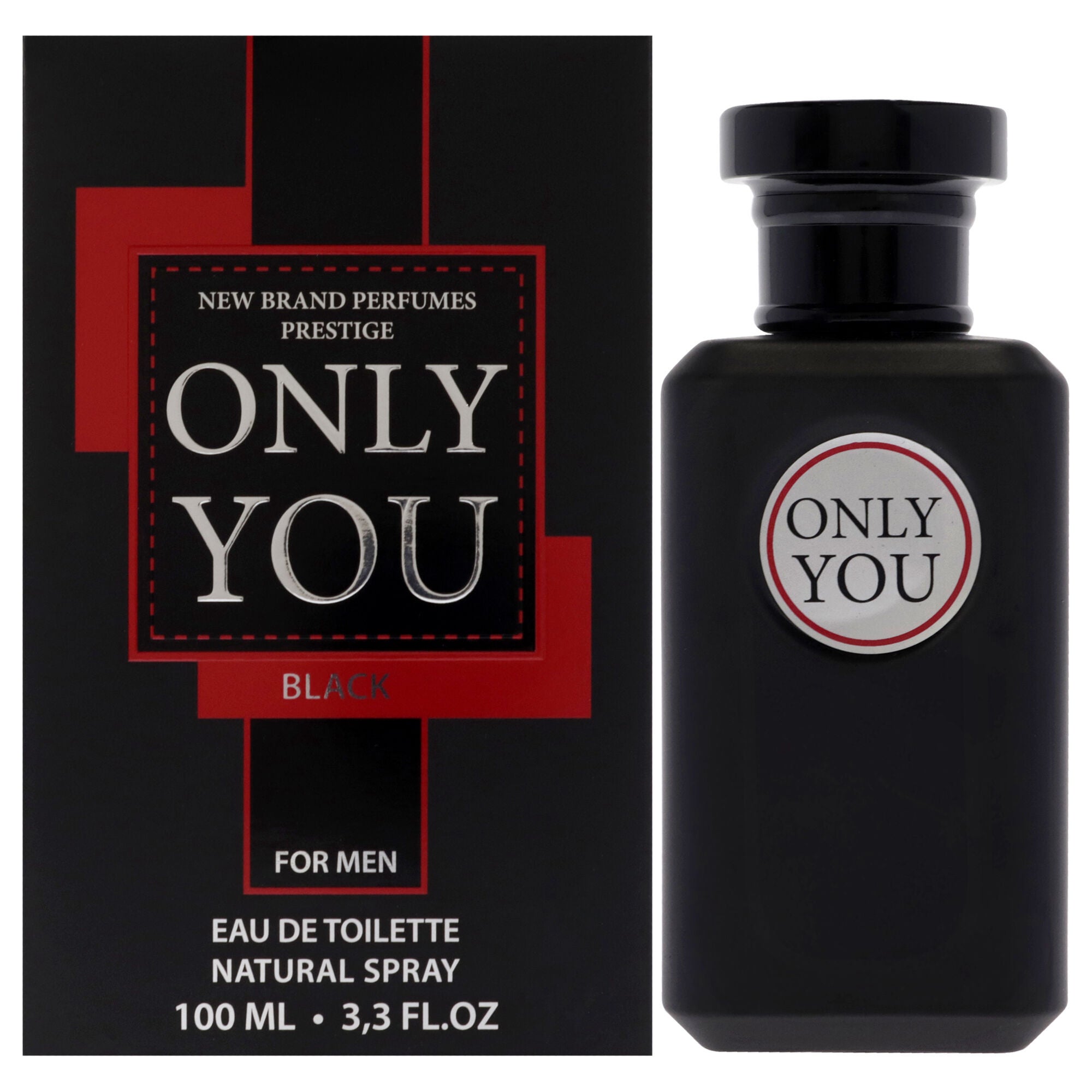 Only You Black by New Brand for Men - 3.3 oz EDT Spray, See Description, hi-res image number 0