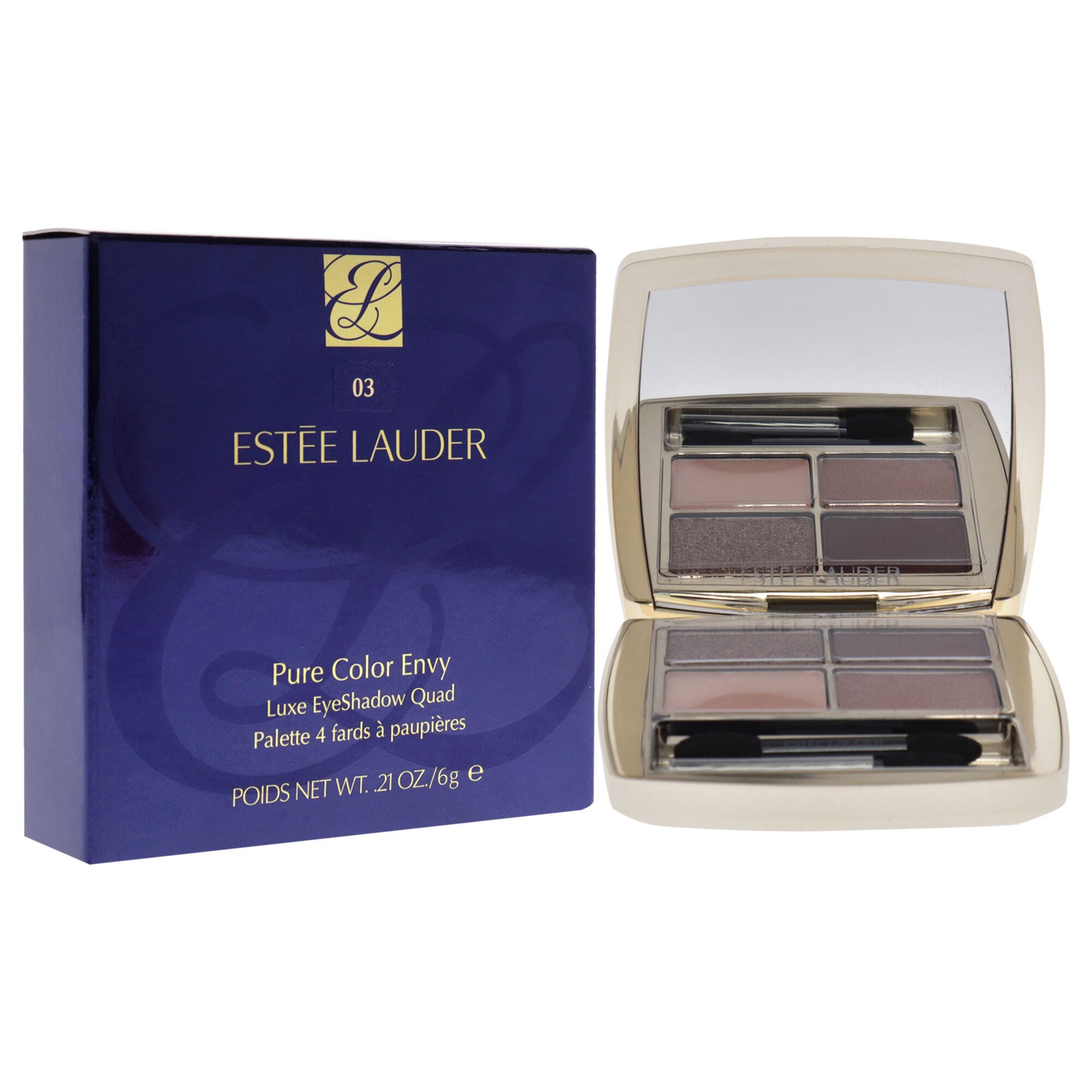 Pure Color Envy Luxe Eyeshadow Quad - 03 Aubergine Dream by Estee Lauder for Women - 0.28 oz Eye Shadow, See Description, alternate image number 2