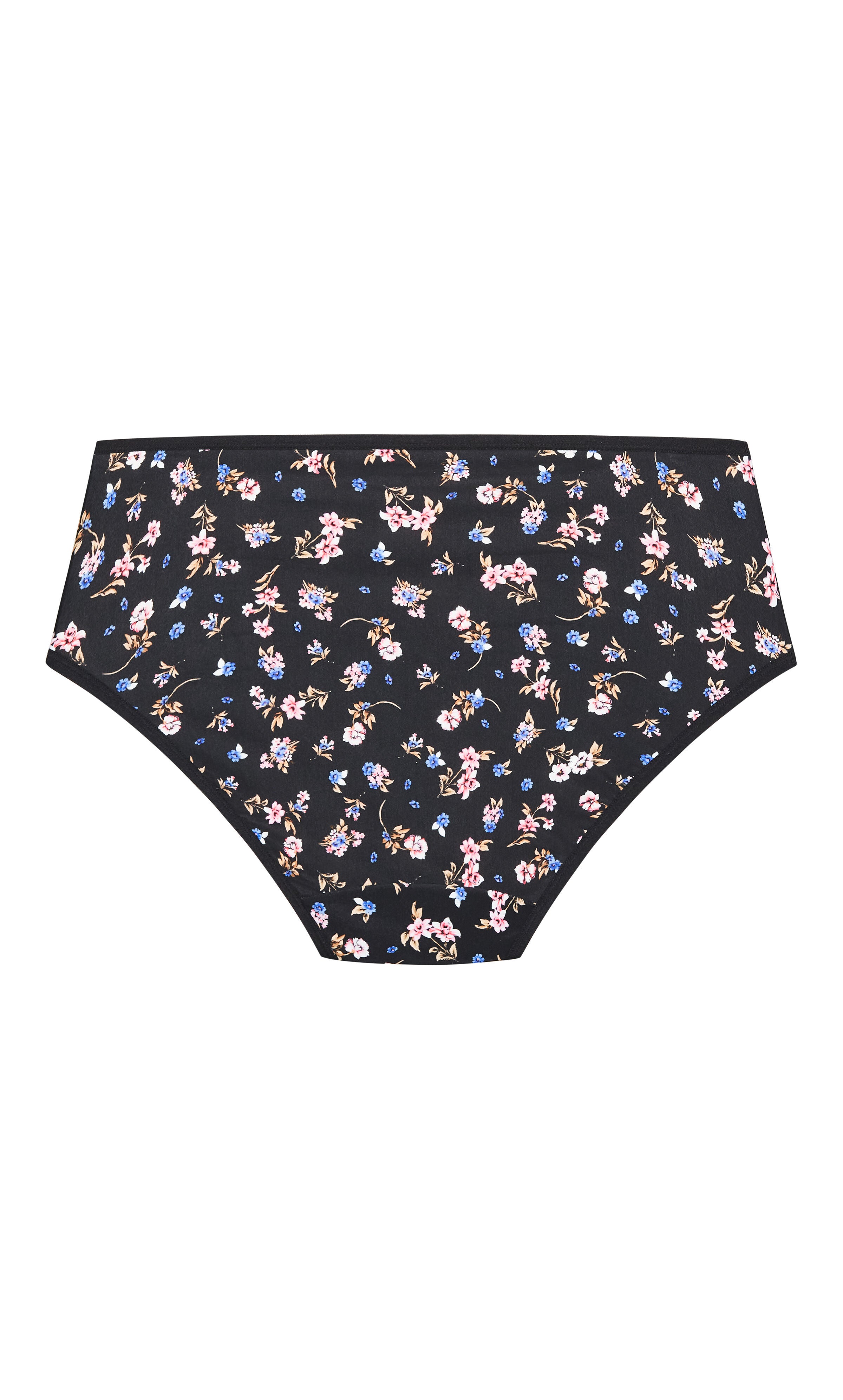 Microfiber Print Hi Cut Brief - black, , alternate image number 3