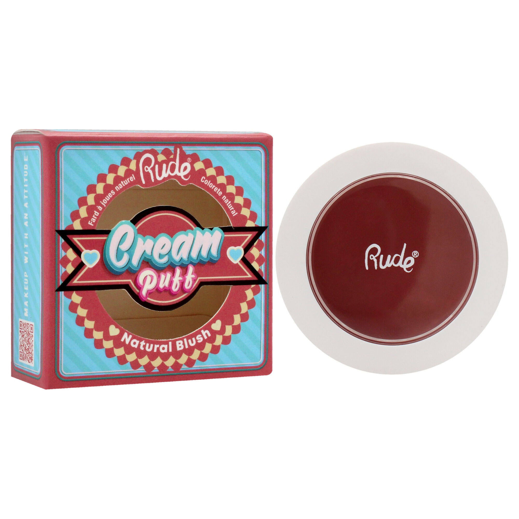 Cream Puff Natural Blush - Mochi by Rude Cosmetics for Women - 0.21 oz Blush, See Description, alternate image number 2