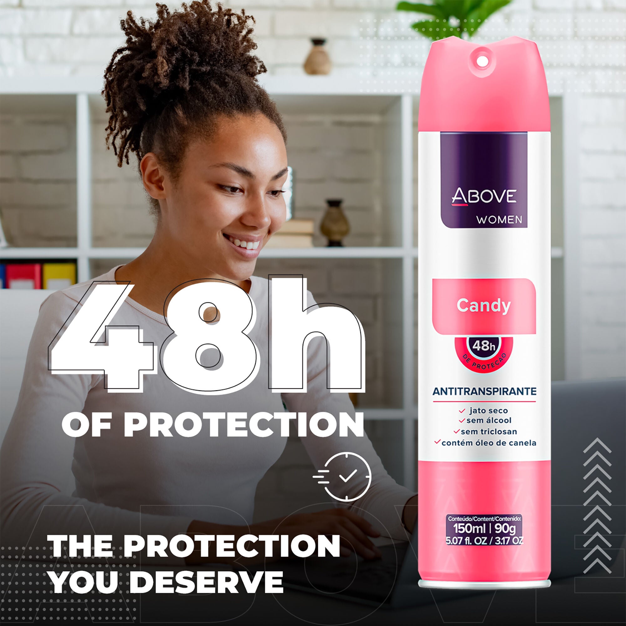 48 Hours Antiperspirant Deodorant - Candy by Above for Women - 3.17 oz Deodorant Spray - Pack of 4, See Description, alternate image number 2