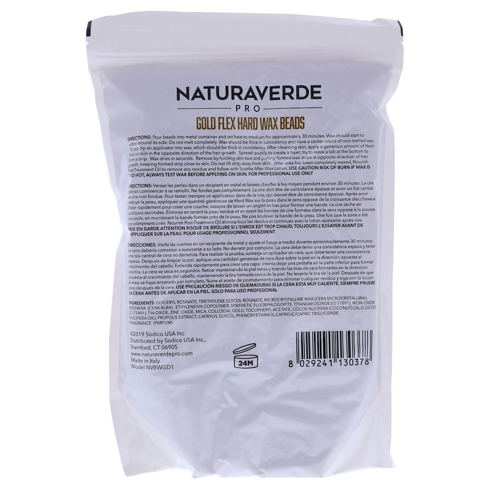 Natura Verde Pro Gold Hard Flex Wax Beads by Natura Verde for Unisex - 35.27 oz Wax, See Description, alternate image number 1