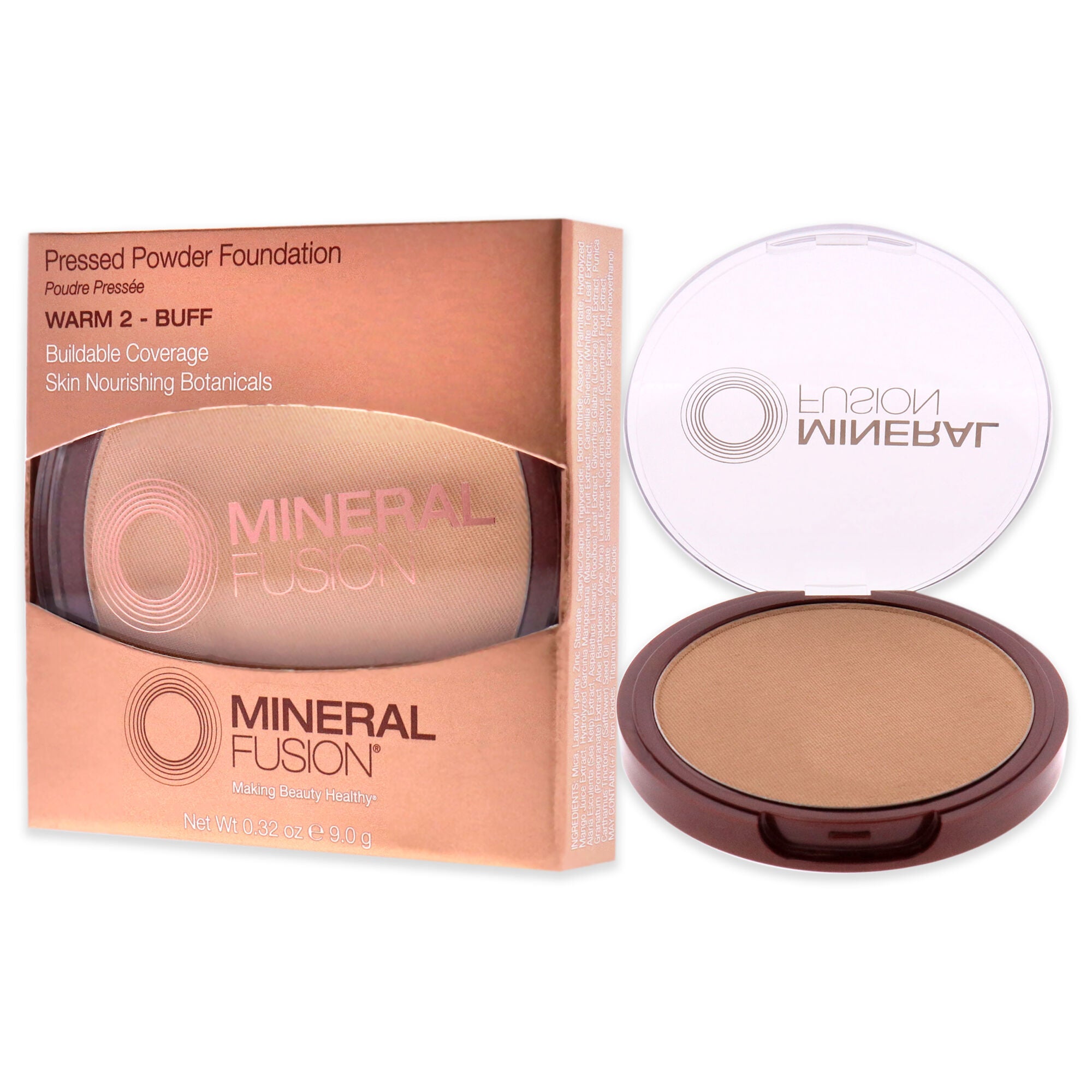 Pressed Powder Foundation - 02 Warm by Mineral Fusion for Women - 0.32 oz Foundation, , alternate image number 8
