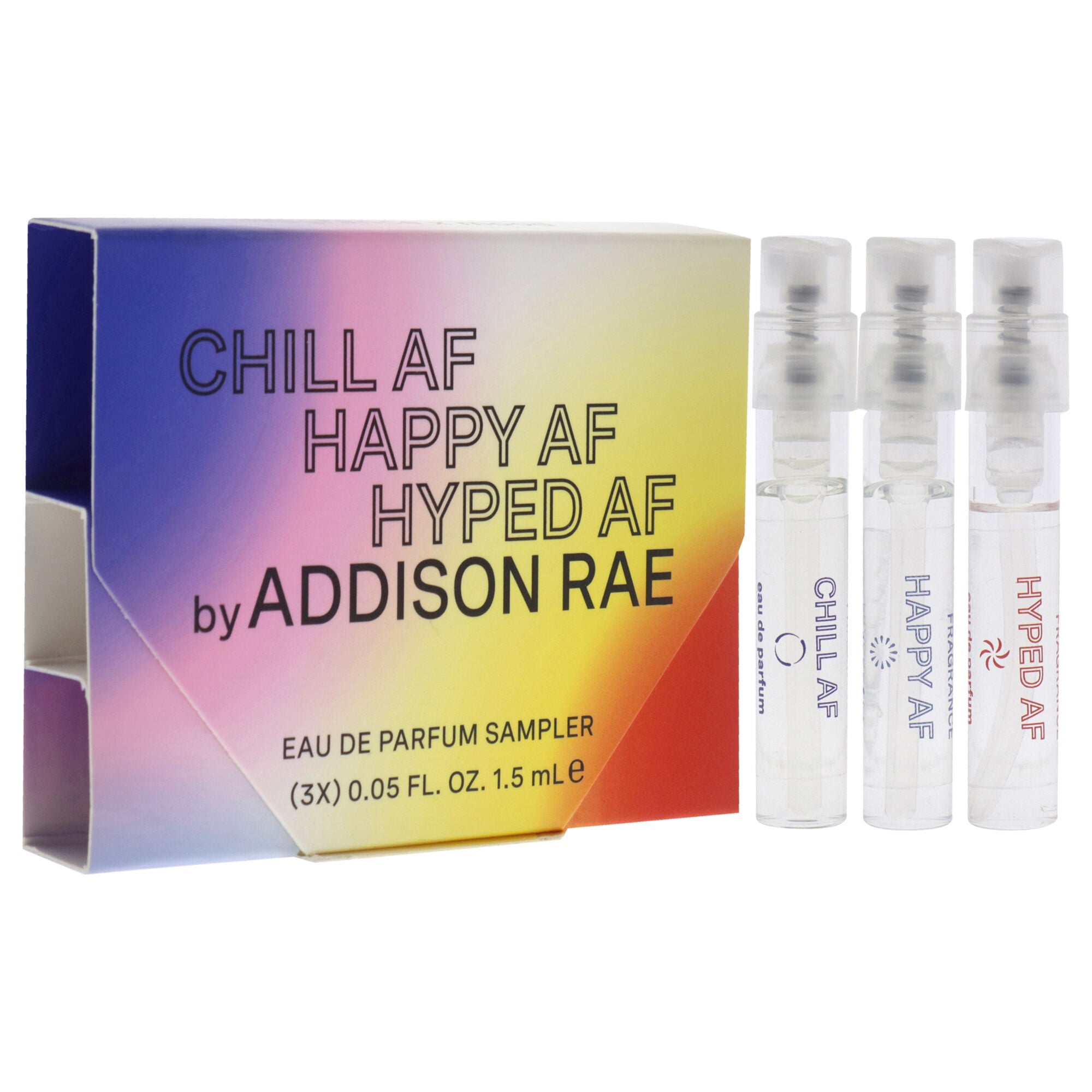 Addison Rae Set by Addison Rae for Women - 3 Pc Gift Set 0.05oz Chill Af EDP Spray, 0.05oz Happy Af EDP Spray, 0.05oz Hyped AF EDP Spray, See Description, alternate image number 2