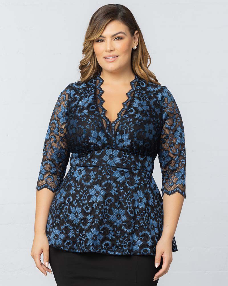 Luxe Lace Top, Twilight Noir, alternate image number 2