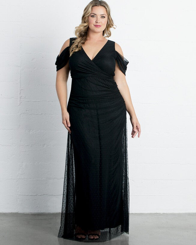 Seraphina Mesh Gown, Onyx, hi-res image number null