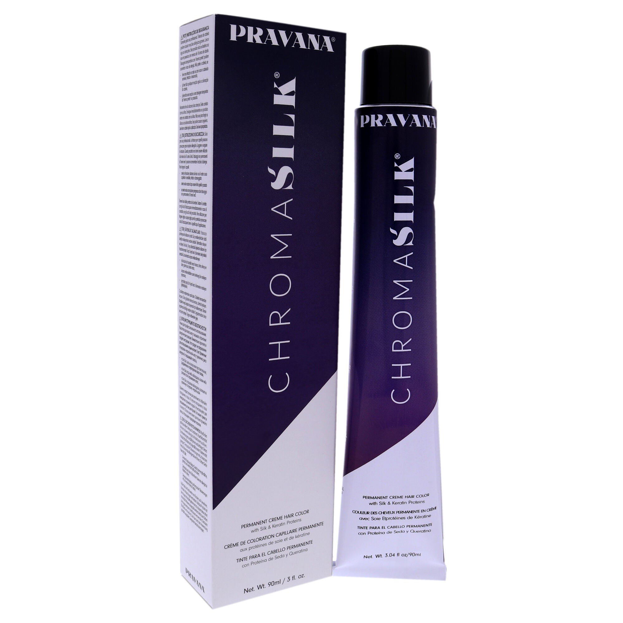ChromaSilk Creme Hair Color - 5.11 Light Intense Ash Brown by Pravana for Unisex - 3 oz Hair Color, See Description, alternate image number 1